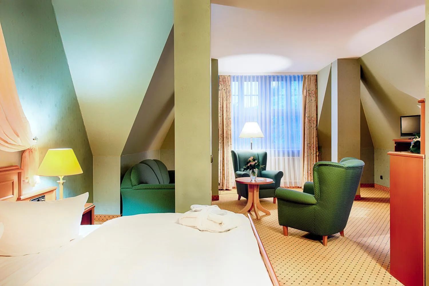 Seating area, Bed in Hotel Villa Heine Wellness & Spa