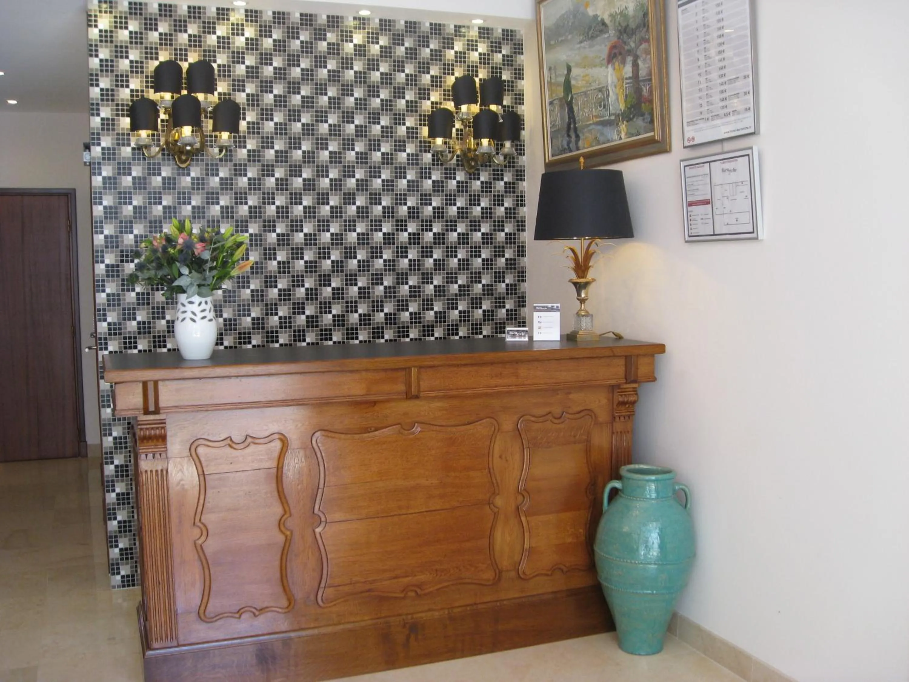 Lobby or reception in Hotel Barnetche