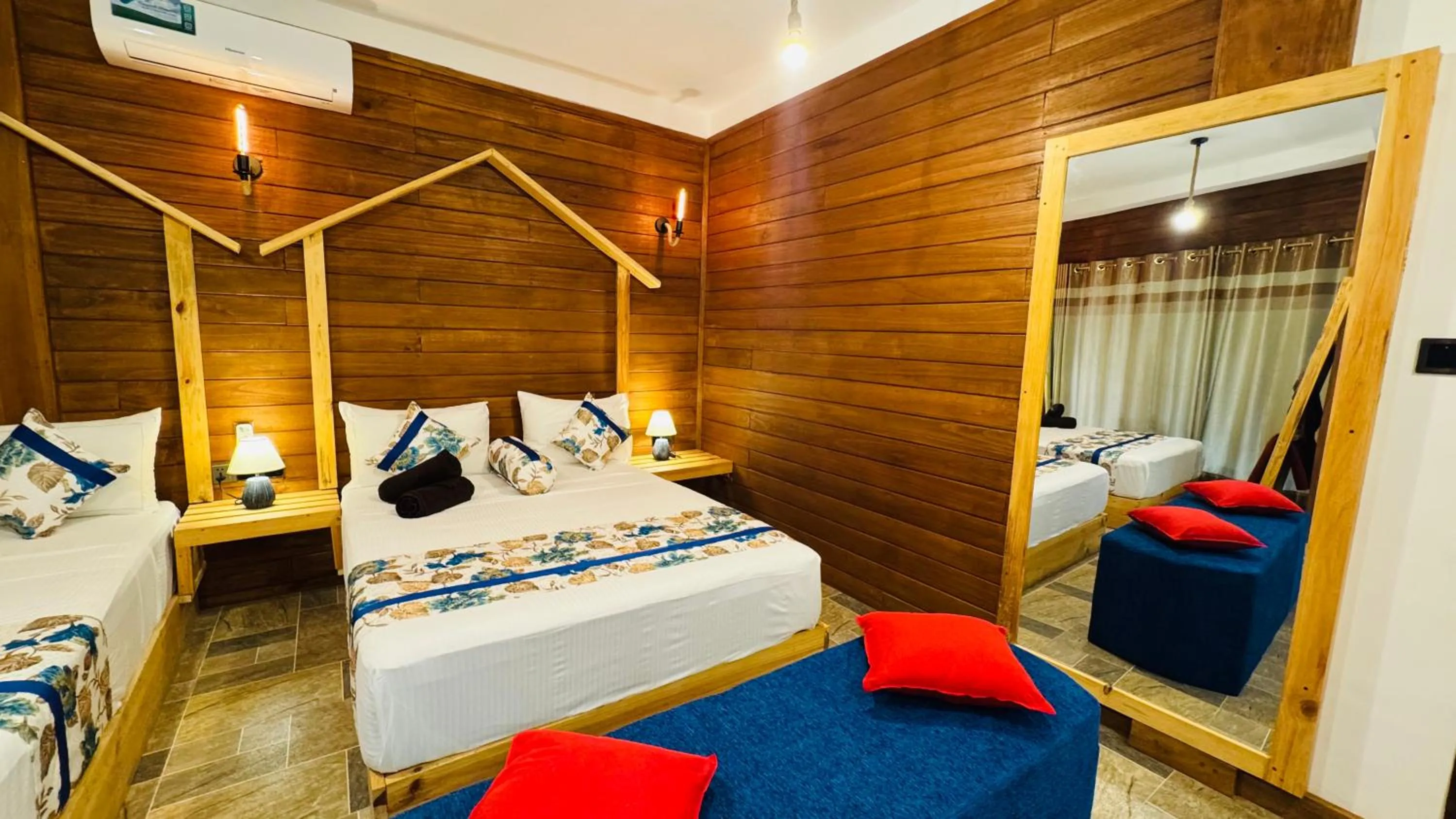 Bed in Palmyra Nature Resort Sigiriya