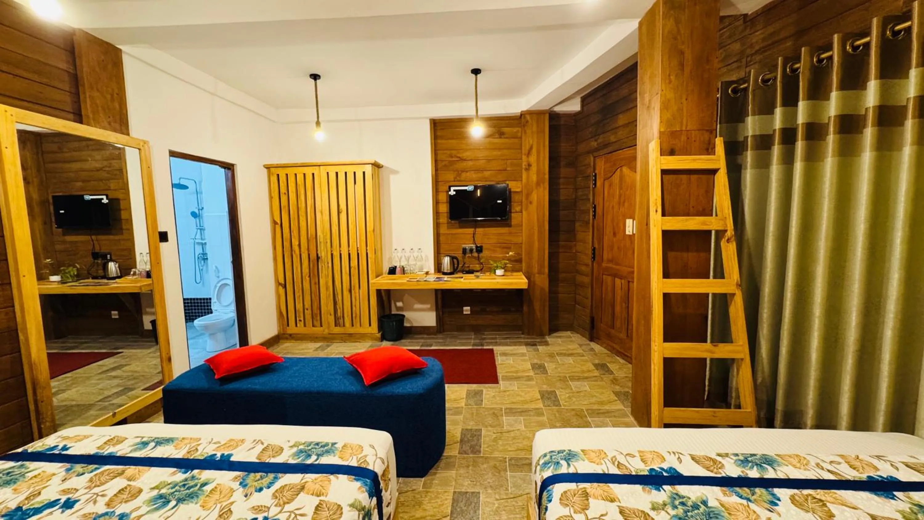 Bed in Palmyra Nature Resort Sigiriya