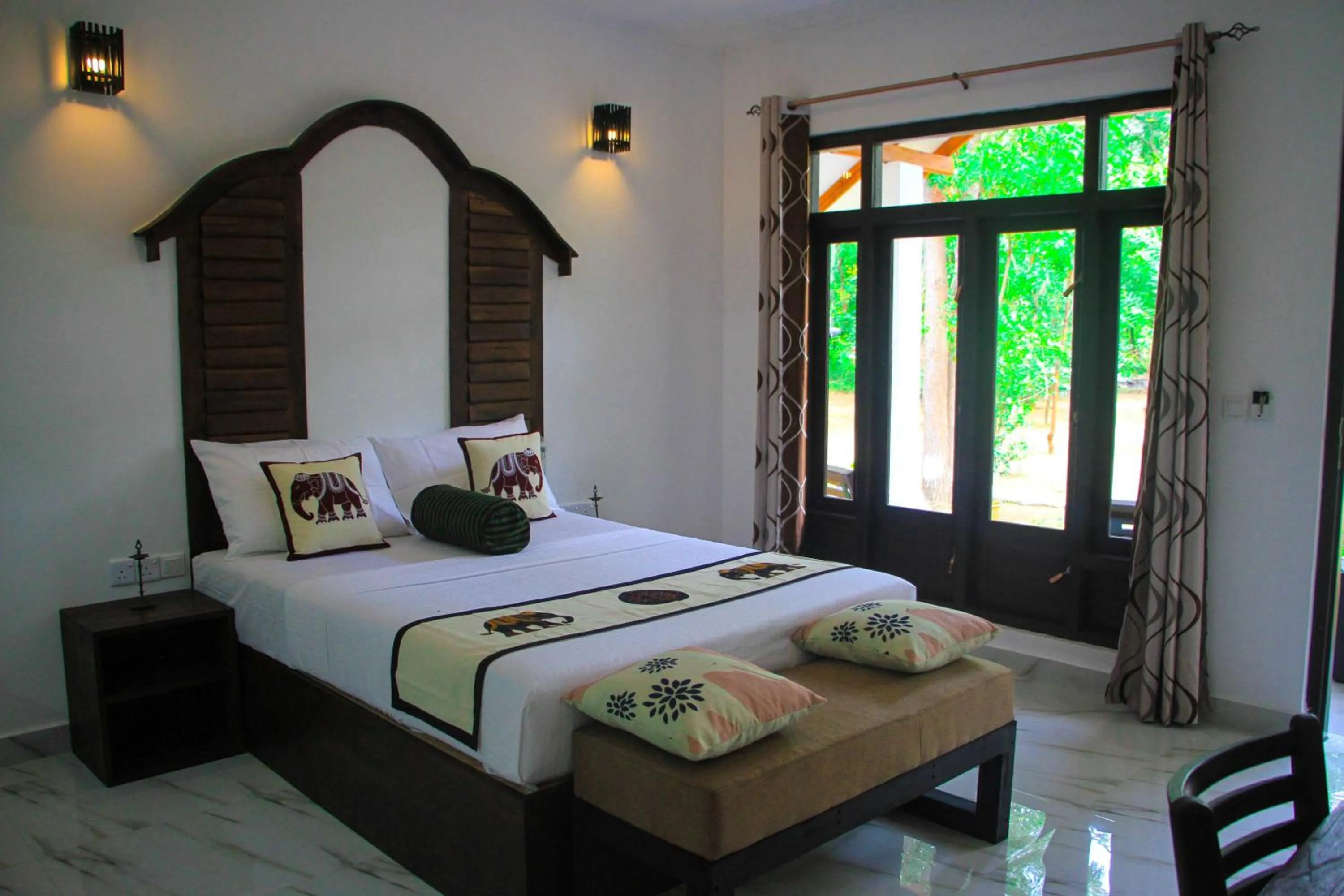 Bed in Palmyra Nature Resort Sigiriya