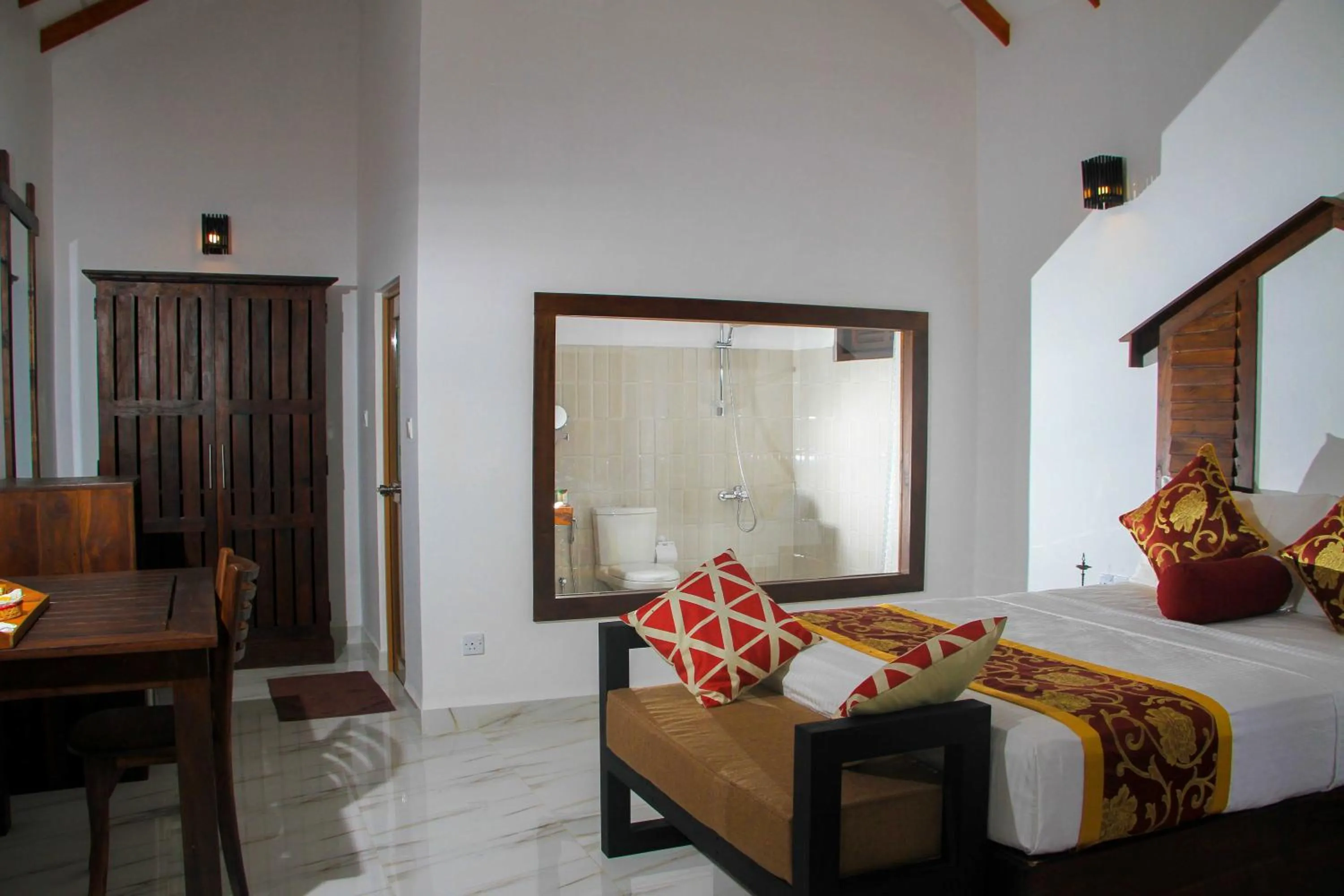 Bed in Palmyra Nature Resort Sigiriya