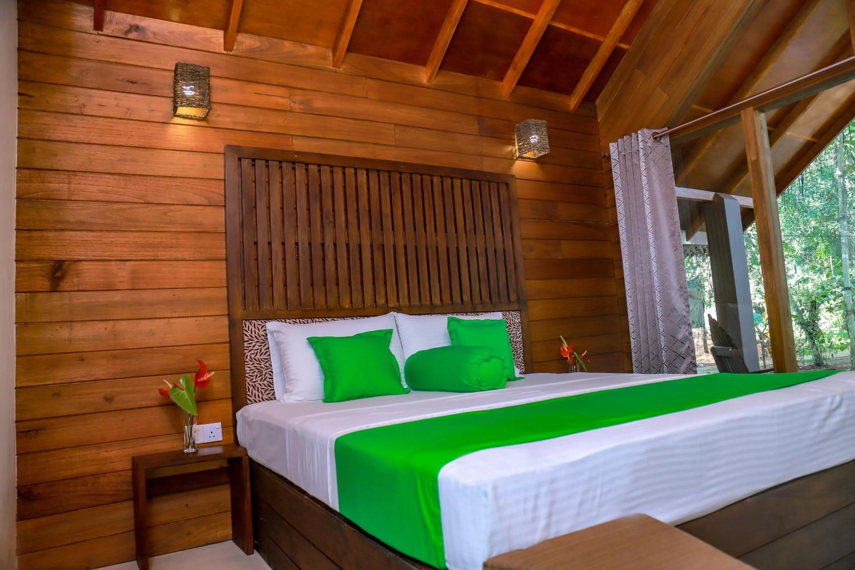 Bed in Palmyra Nature Resort Sigiriya