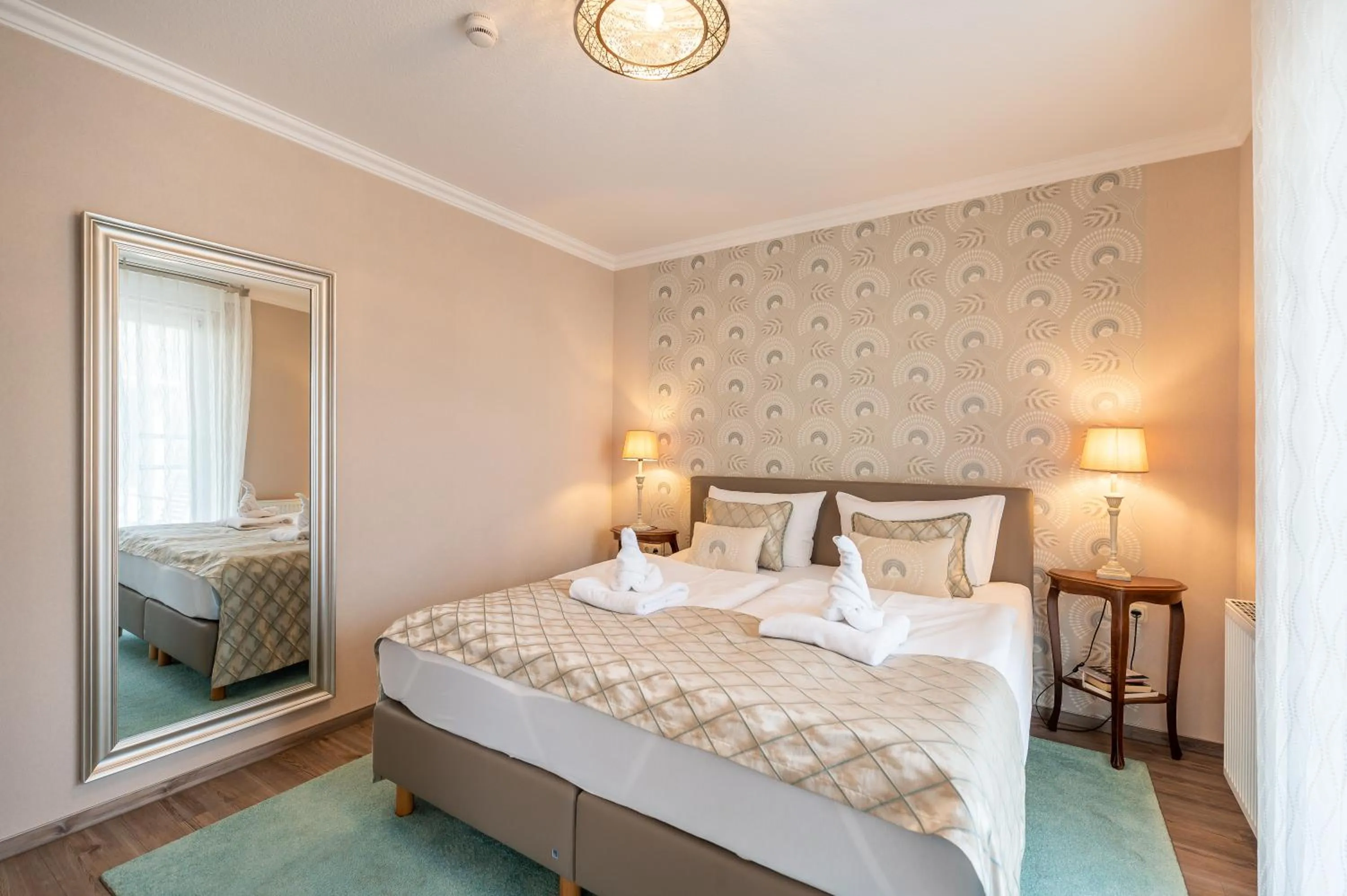 Bed in Appartement Am Park der Sinne & Am See