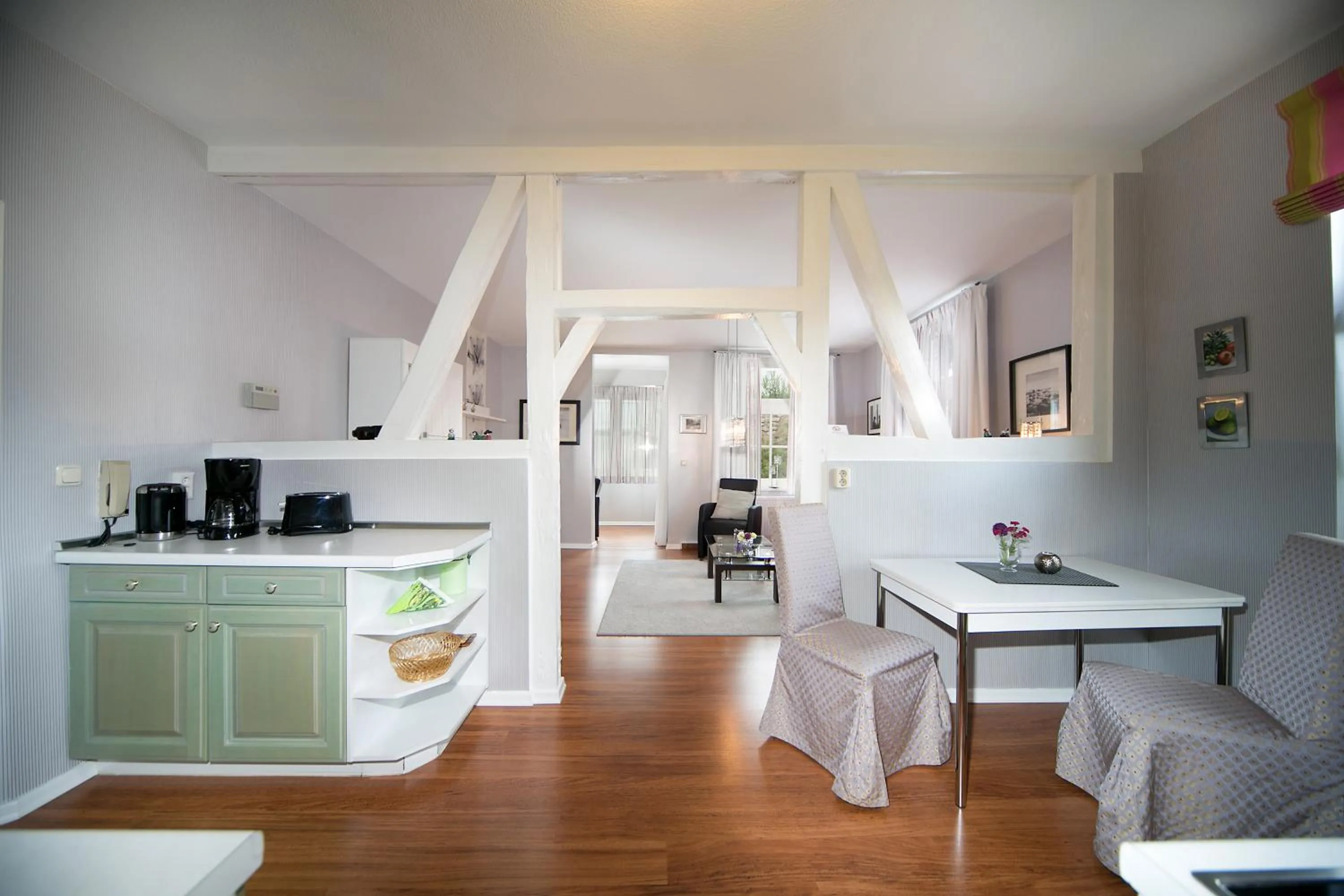 Kitchen or kitchenette in Appartement Am Park der Sinne & Am See