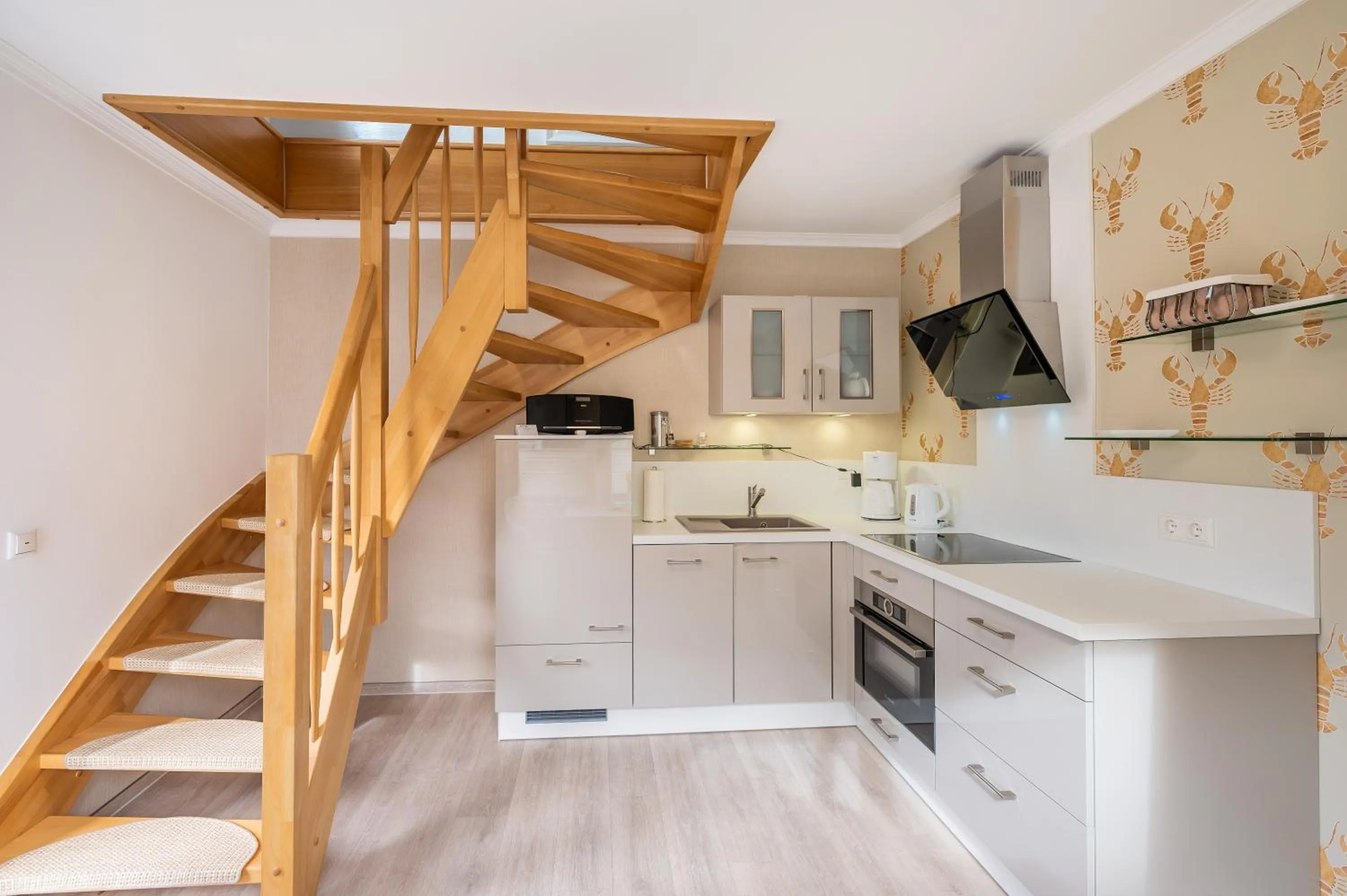 Kitchen or kitchenette in Appartement Am Park der Sinne & Am See