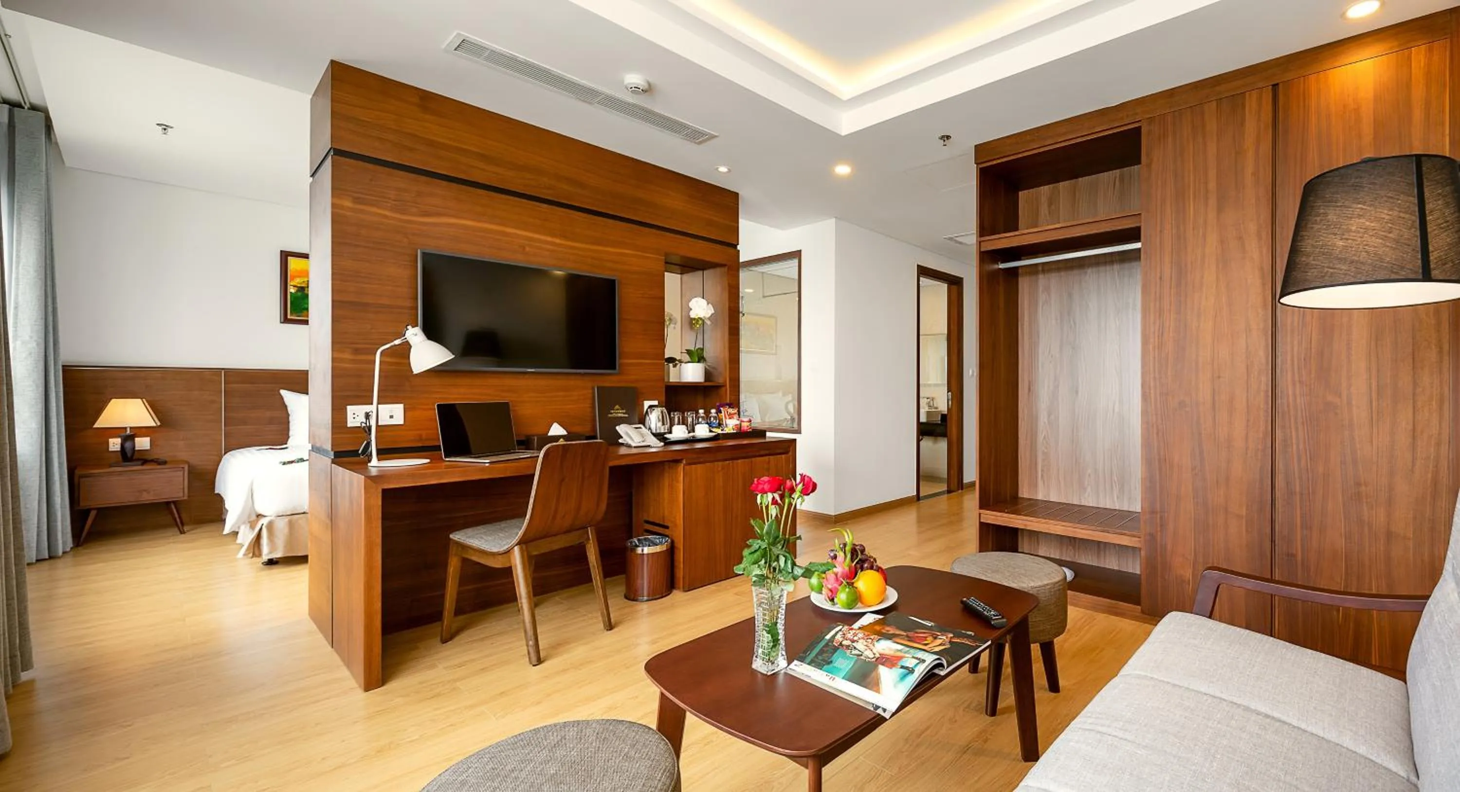 Living room, Bed in Val Soleil Hotel