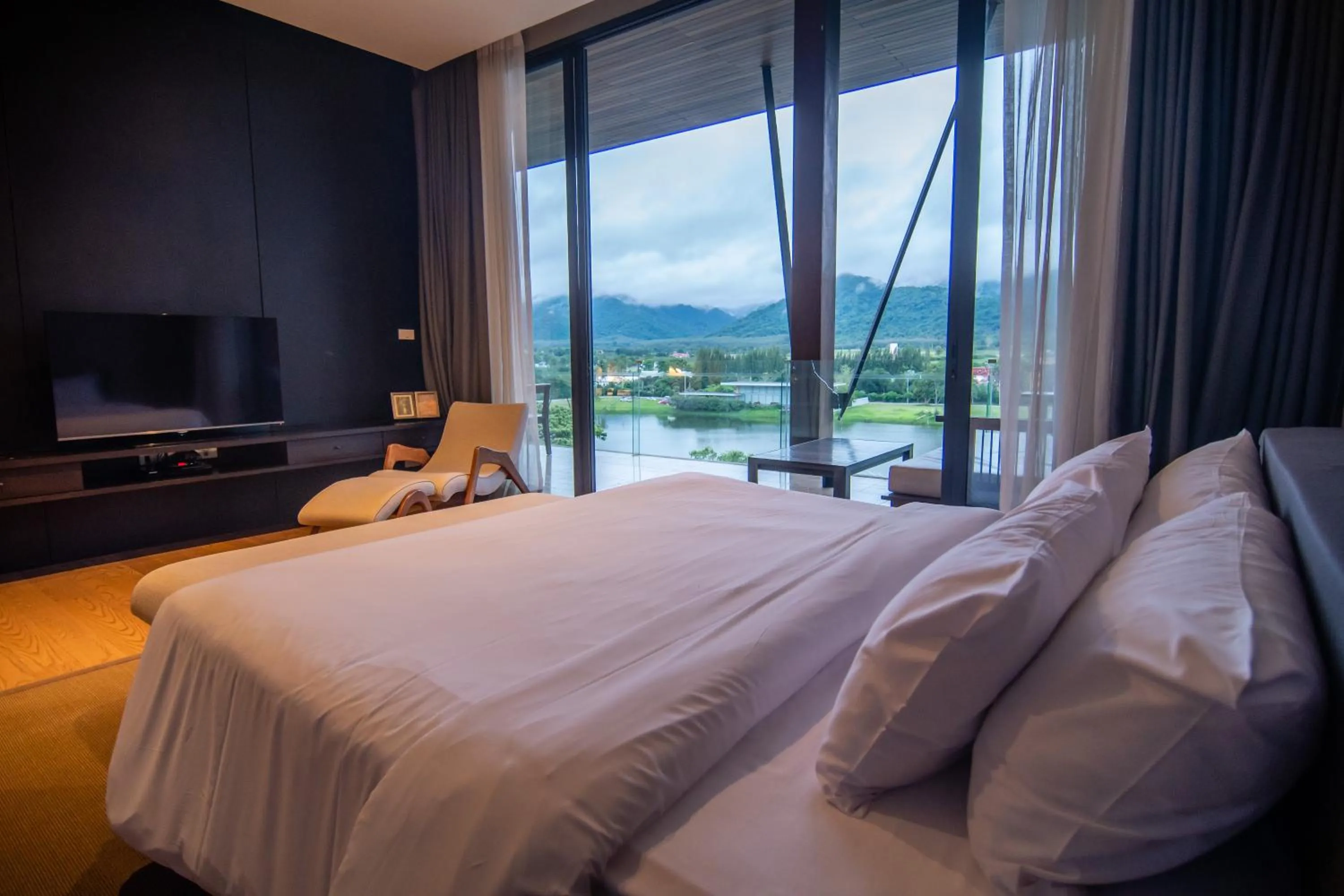 Bedroom, Bed in Khaoyai Luxury Pool Penthouse at ATTA