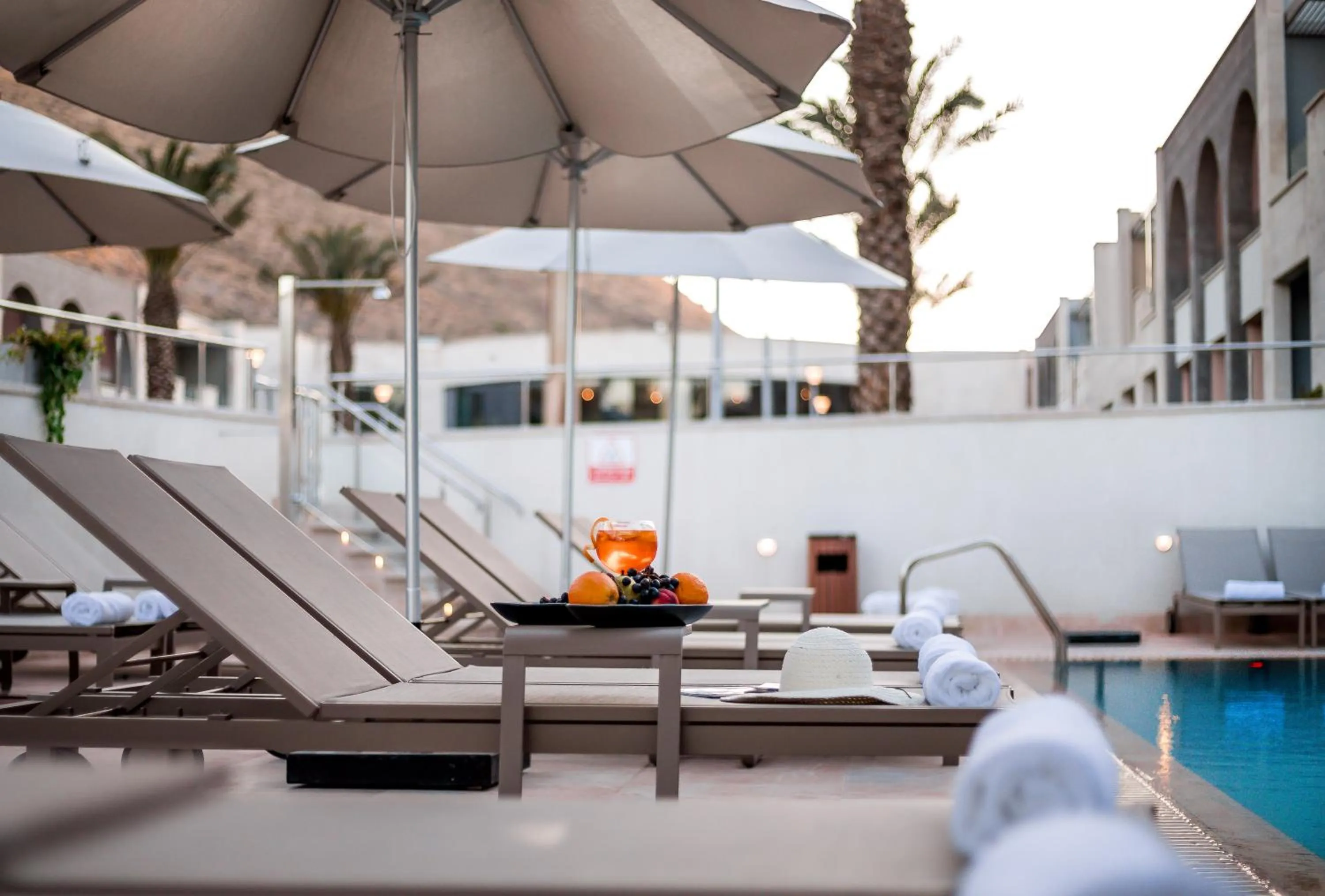 Pool view in Magdala Hotel