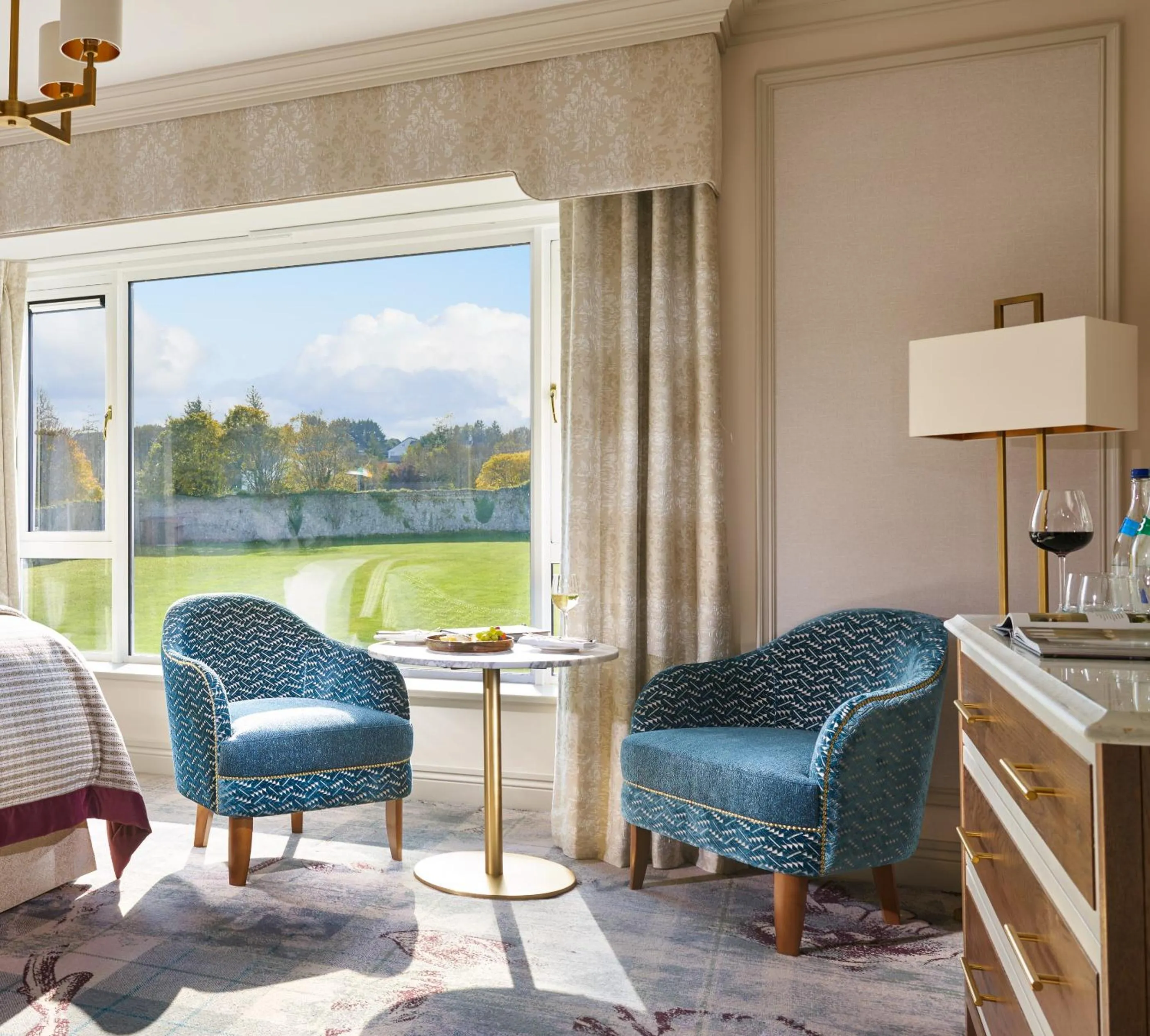 Seating area in Glenlo Abbey Hotel