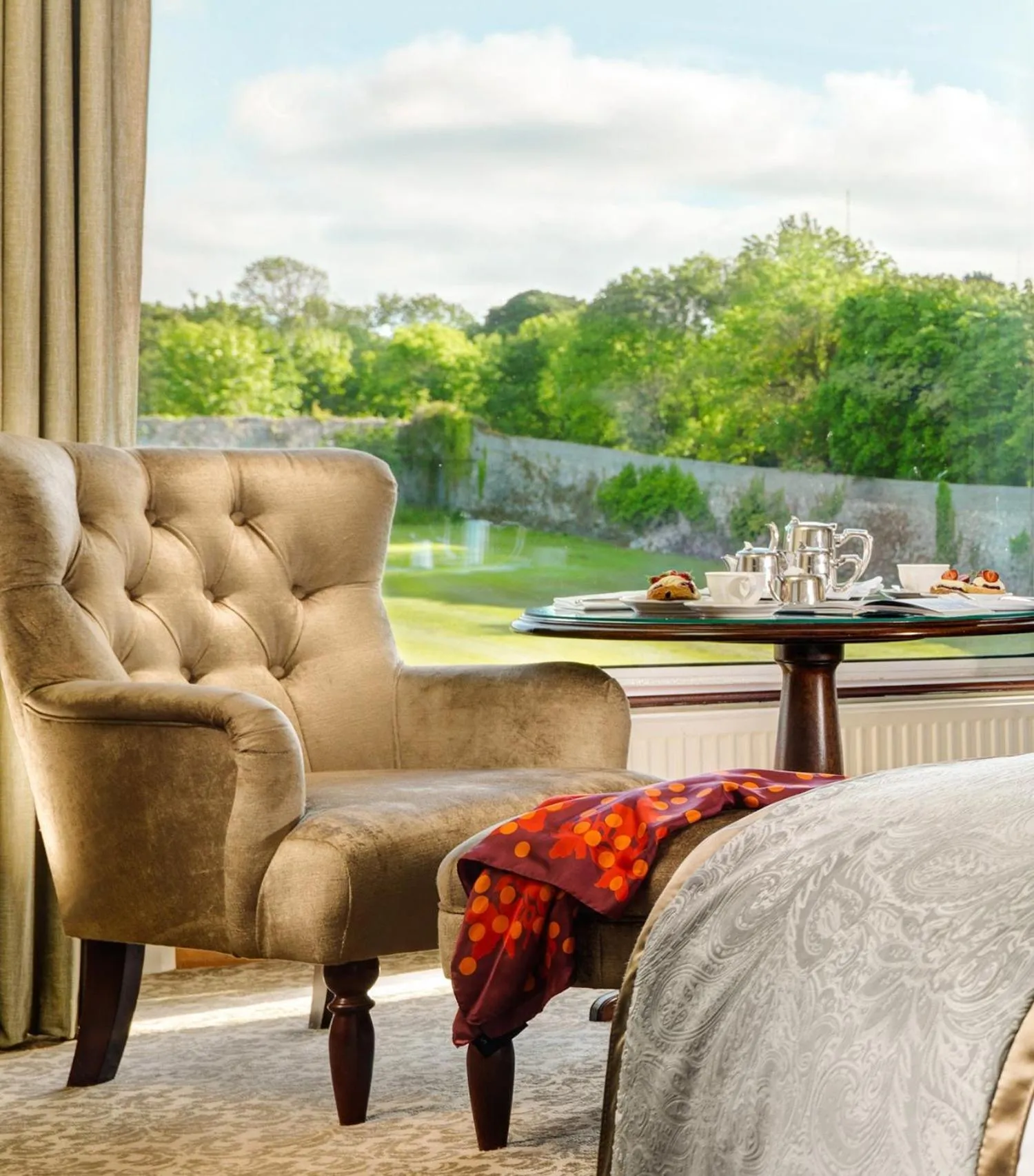 Seating area in Glenlo Abbey Hotel