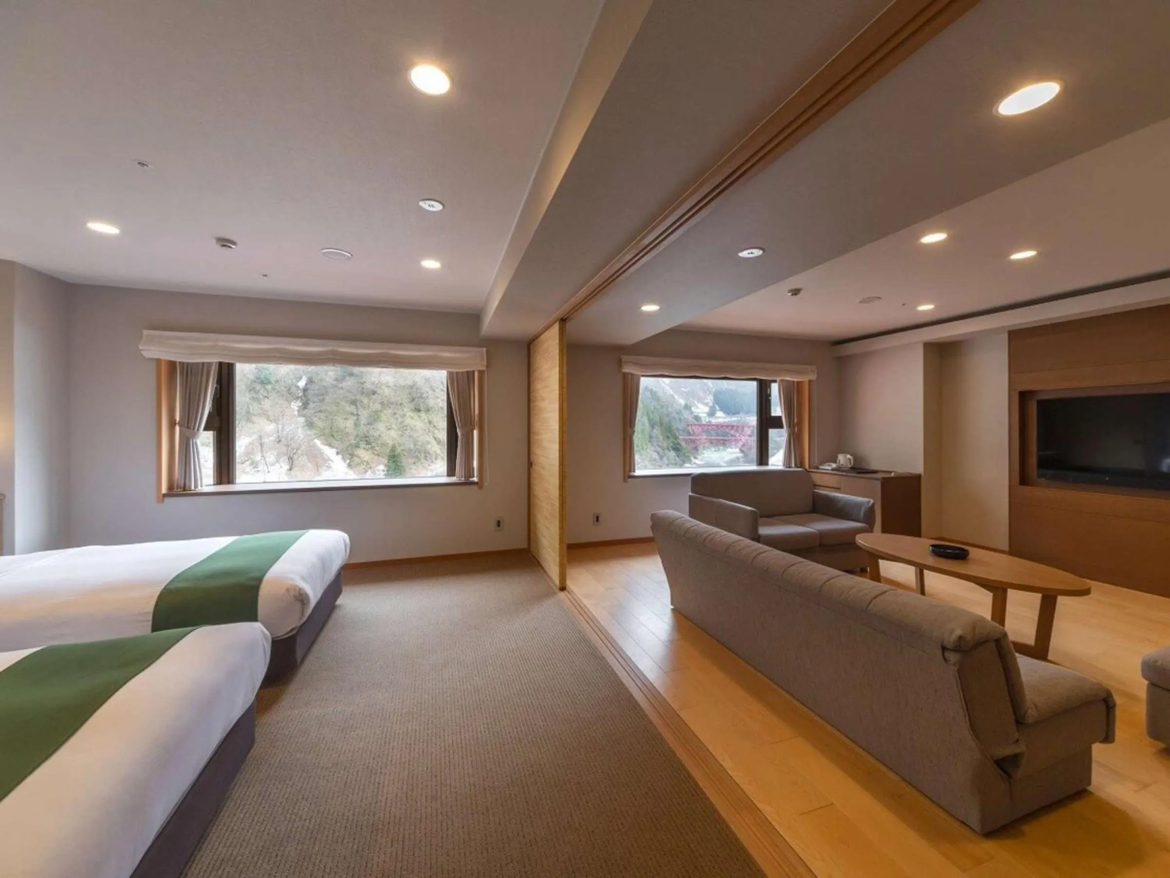 Bed in Kurobe Unazukionsen Yamanoha