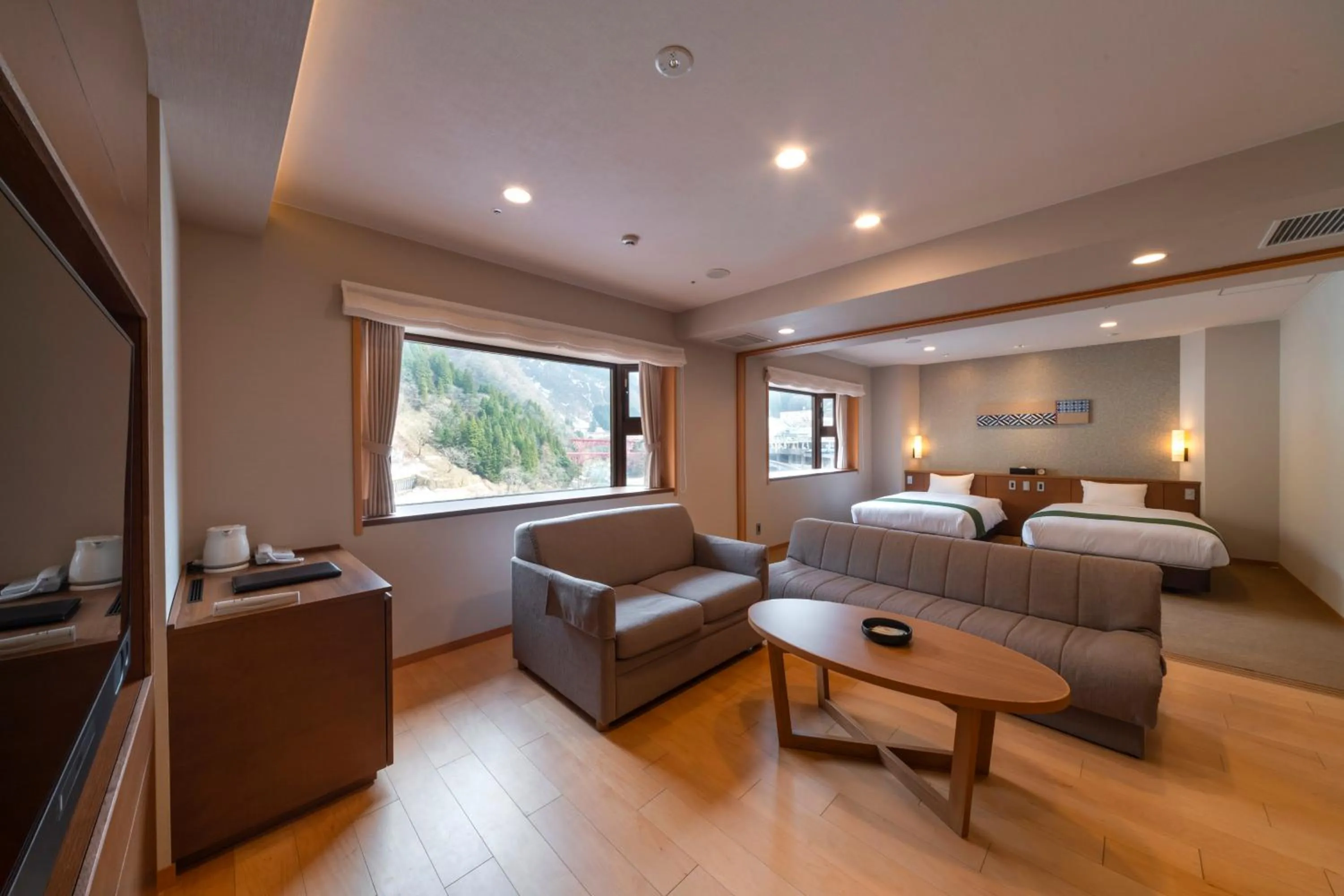 Bed in Kurobe Unazukionsen Yamanoha