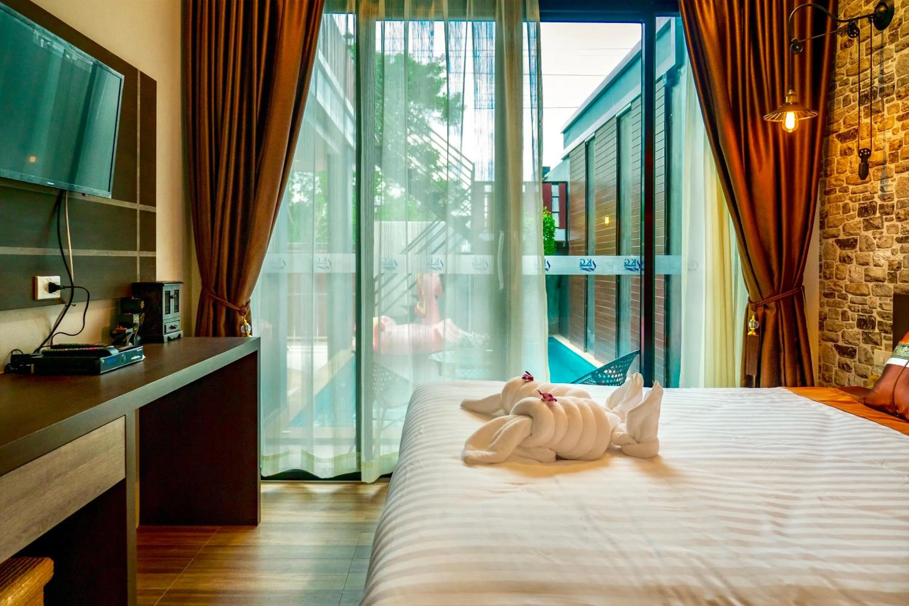 Decorative detail, Bed in KG Private Pool Villas Soi 9