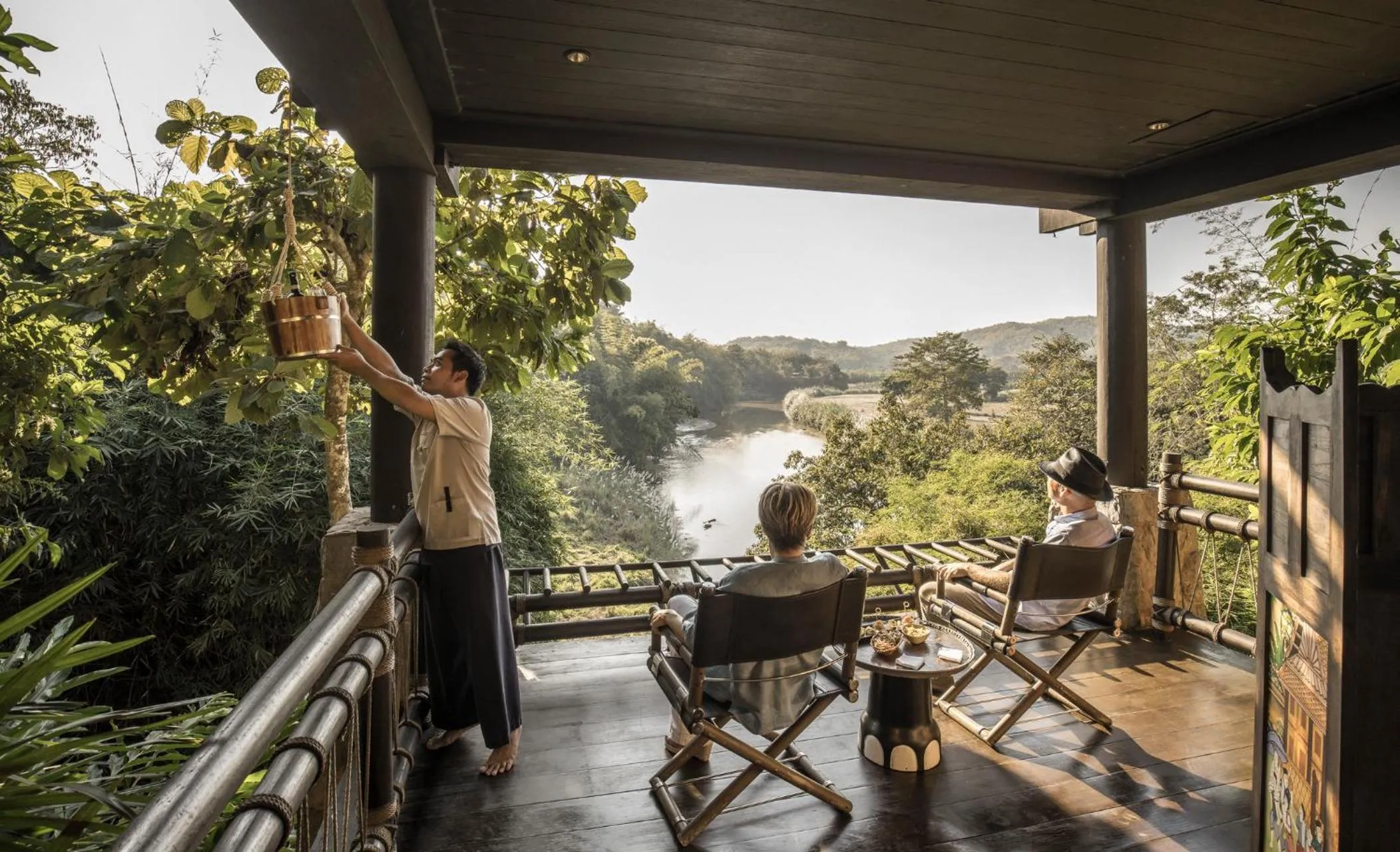 Drinks in Four Seasons Tented Camp Golden Triangle