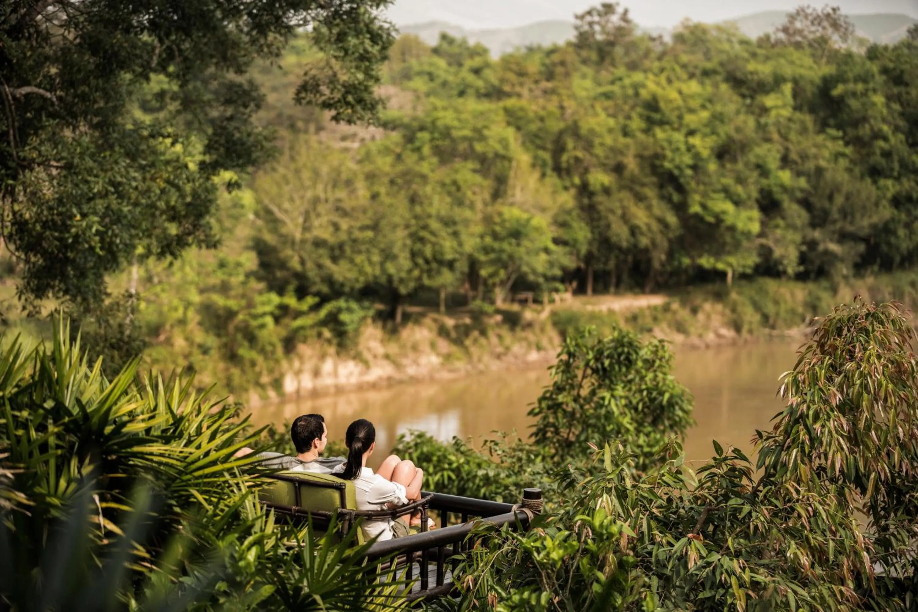 Lobby or reception in Four Seasons Tented Camp Golden Triangle
