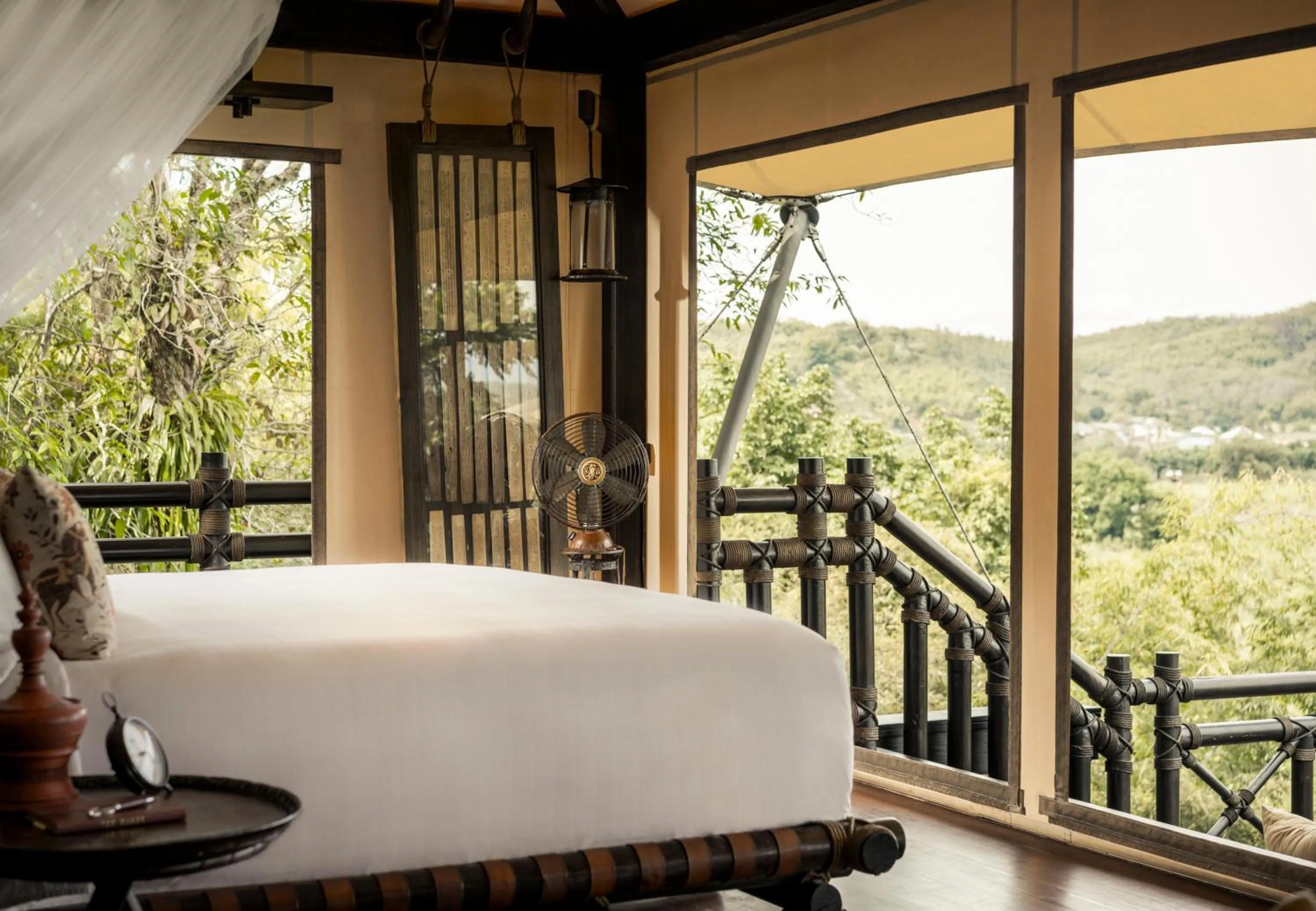 Bed in Four Seasons Tented Camp Golden Triangle