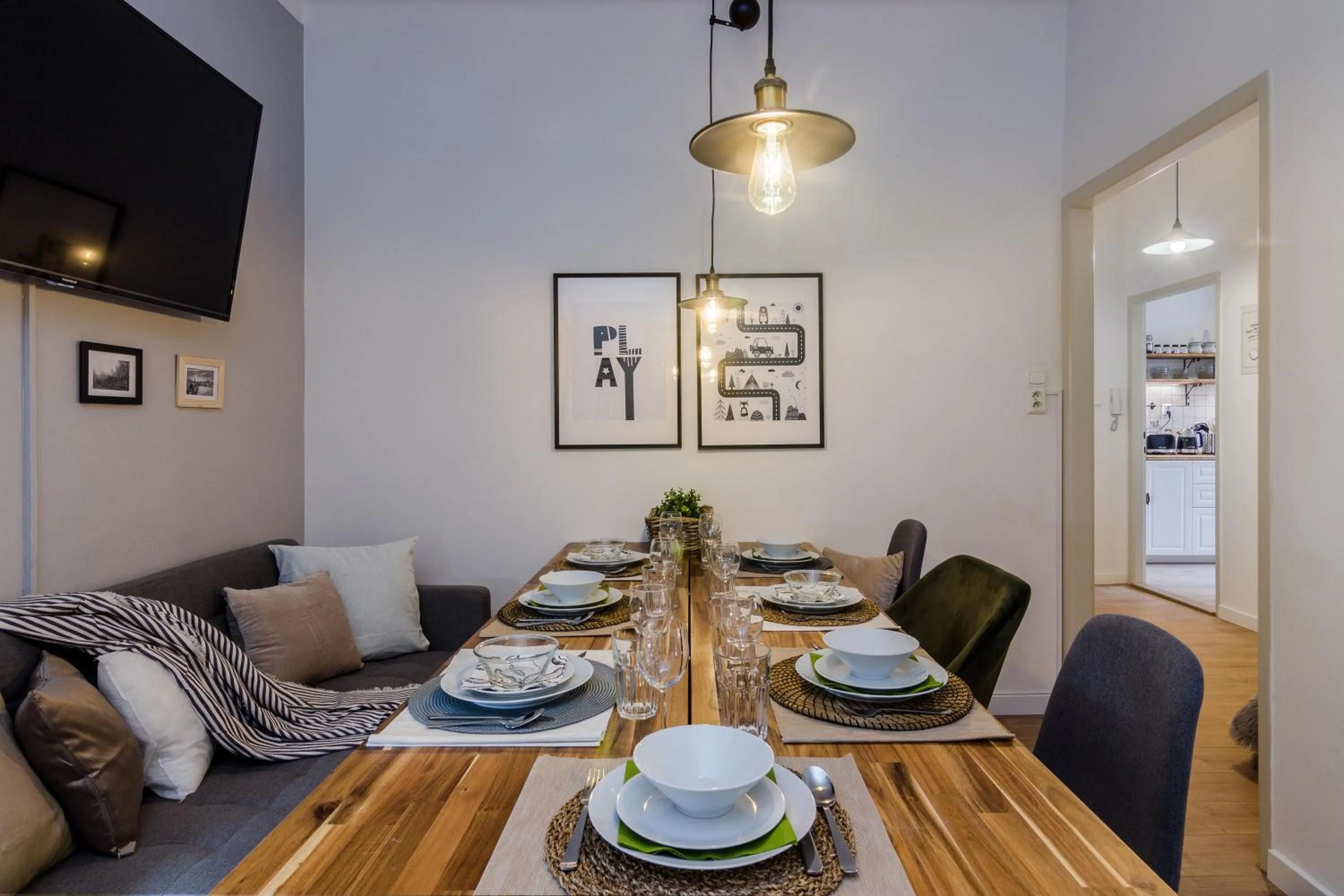 Dining area in APT in Prague Charles Bridge 1km by Michal&Friends