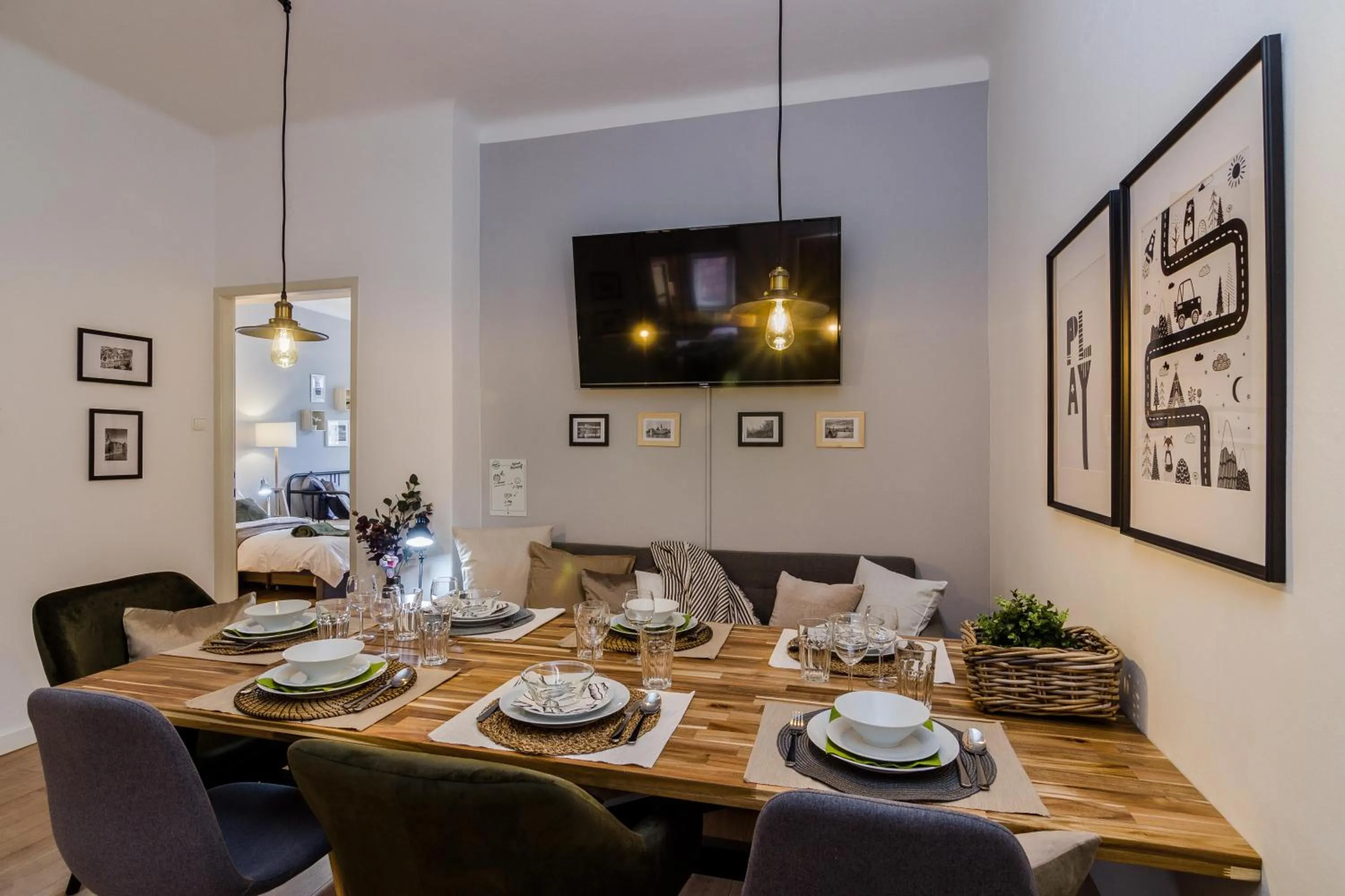 Dining area in APT in Prague Charles Bridge 1km by Michal&Friends