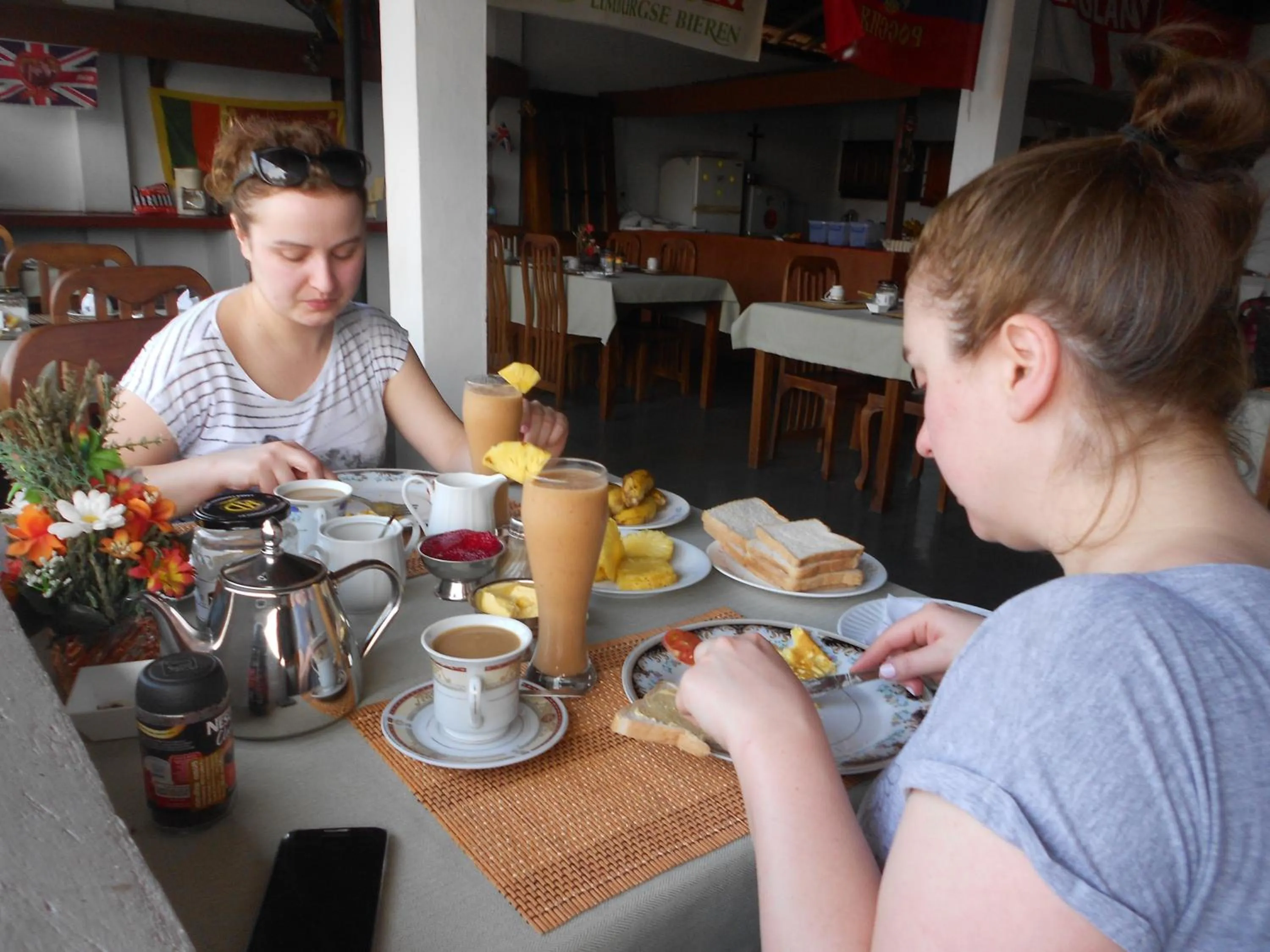 Continental breakfast in Shanith Guesthouse Negombo , beach road