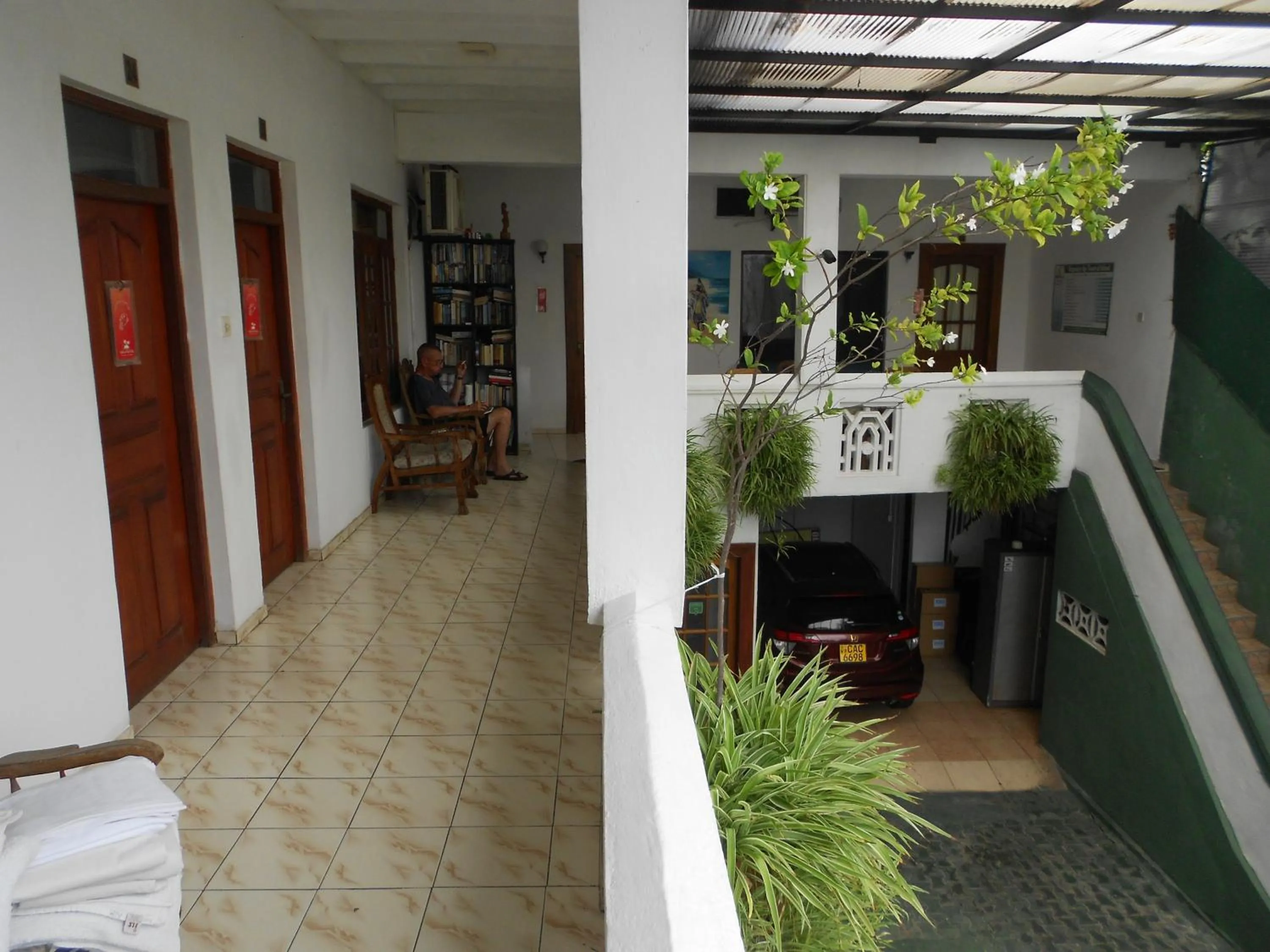 Balcony/Terrace in Shanith Guesthouse Negombo , beach road