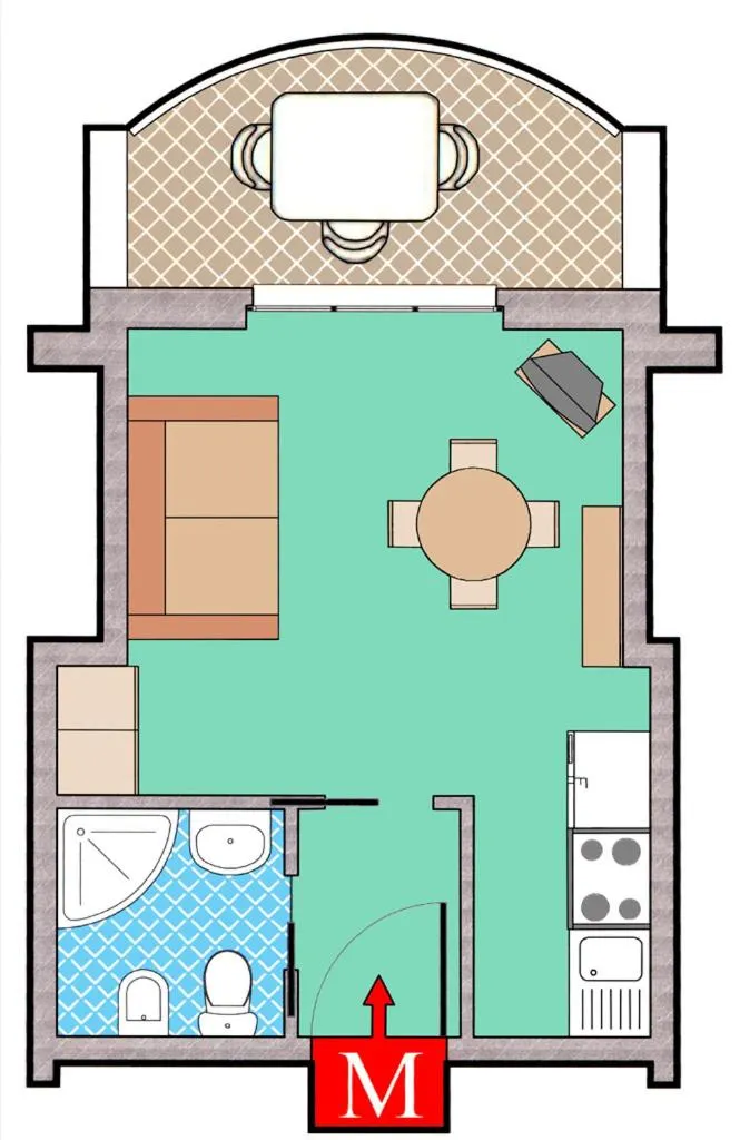 Floor plan in Residence Blumarine