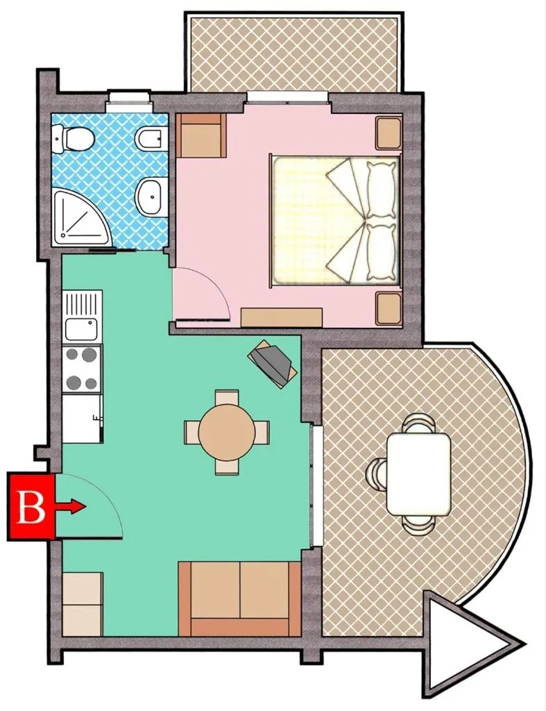 Floor plan in Residence Blumarine