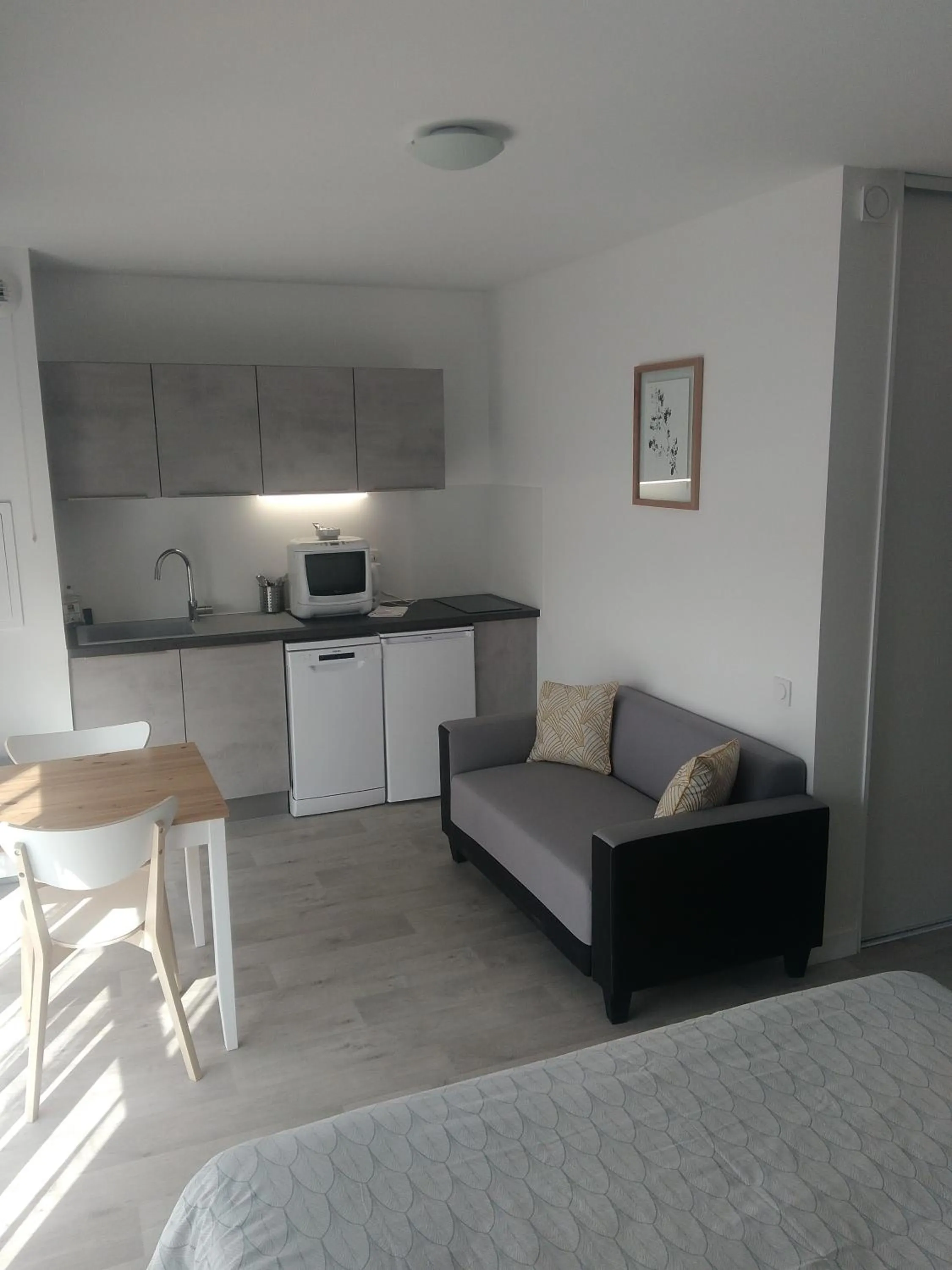 Kitchen or kitchenette in Résidence Carouge Appart Hôtel