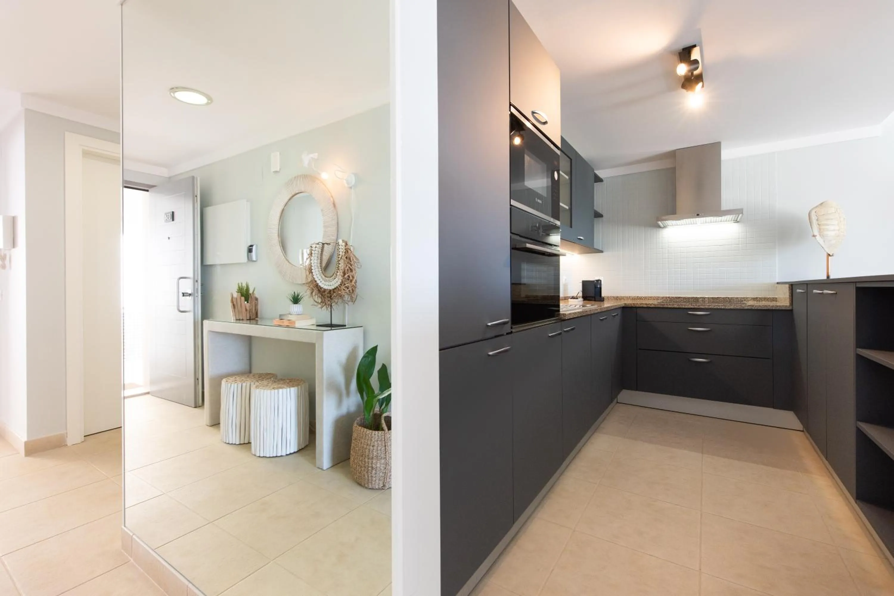 Kitchen or kitchenette in Vista Marina Apartamentos Turisticos