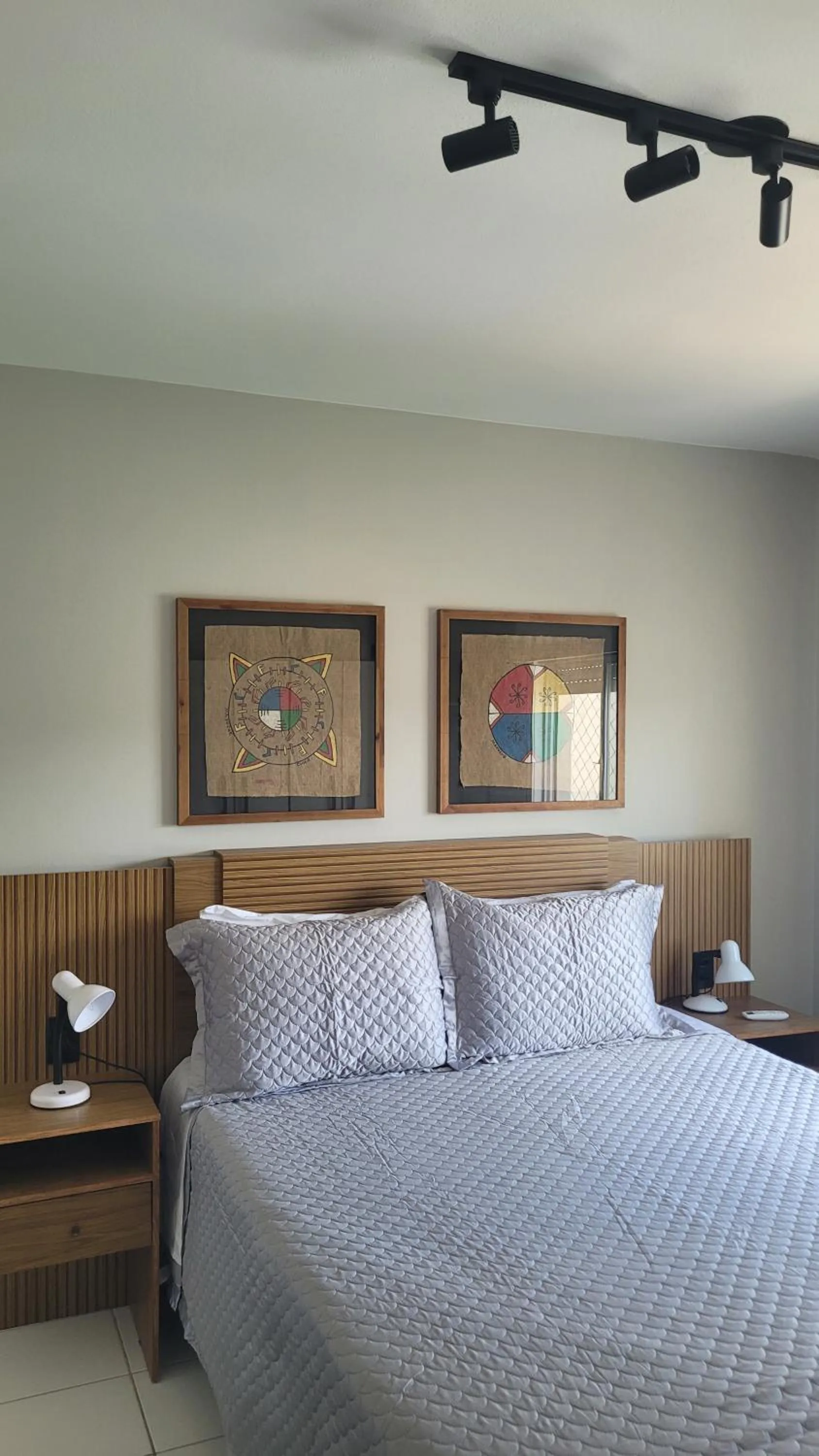 Bed in Apto na Quadra do Mar e Vista para o Rio