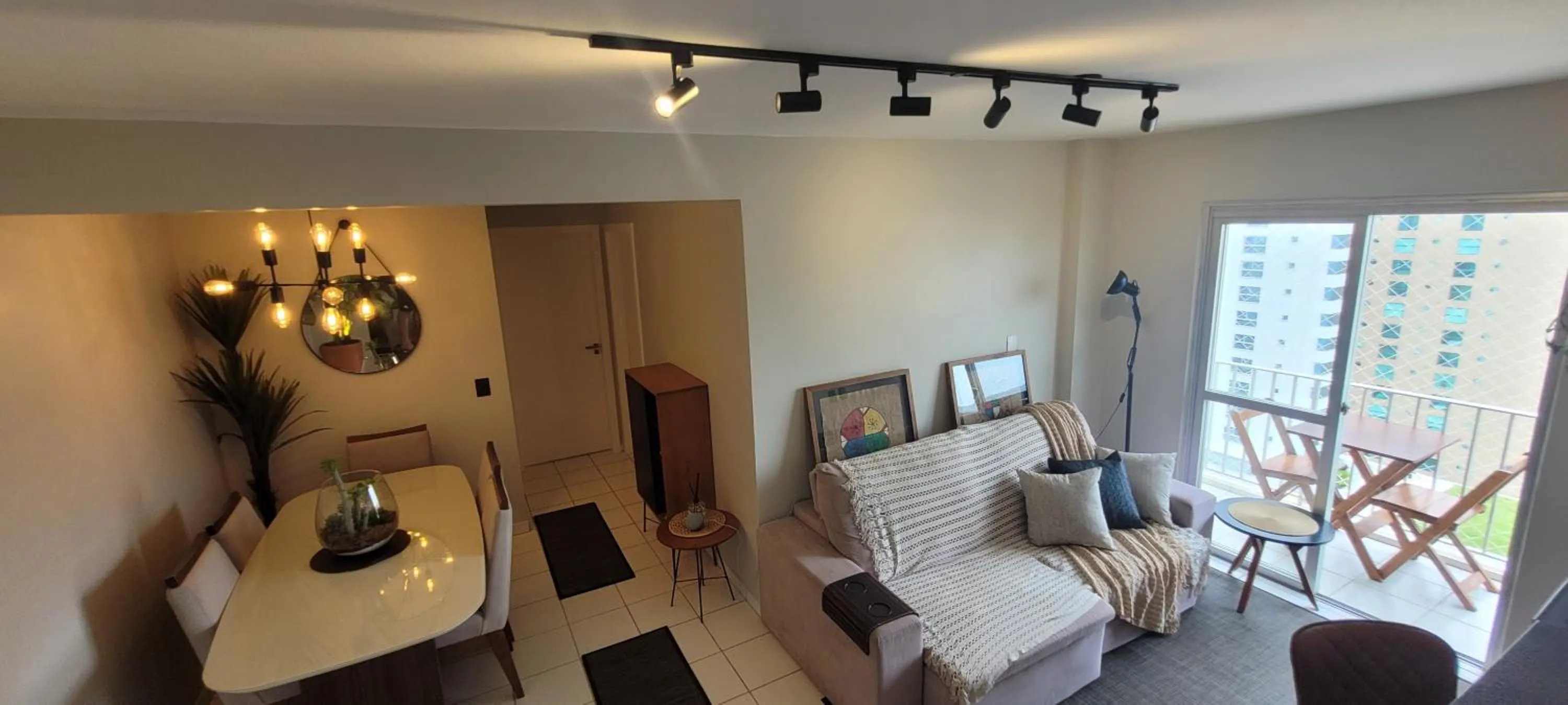 Balcony/Terrace, Bed in Apto na Quadra do Mar e Vista para o Rio