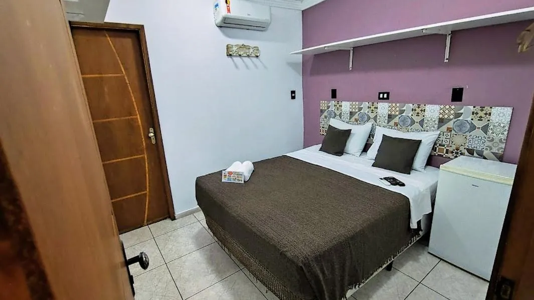 Bed in Hotel Pousada Iracemar - Piscina Aquecida