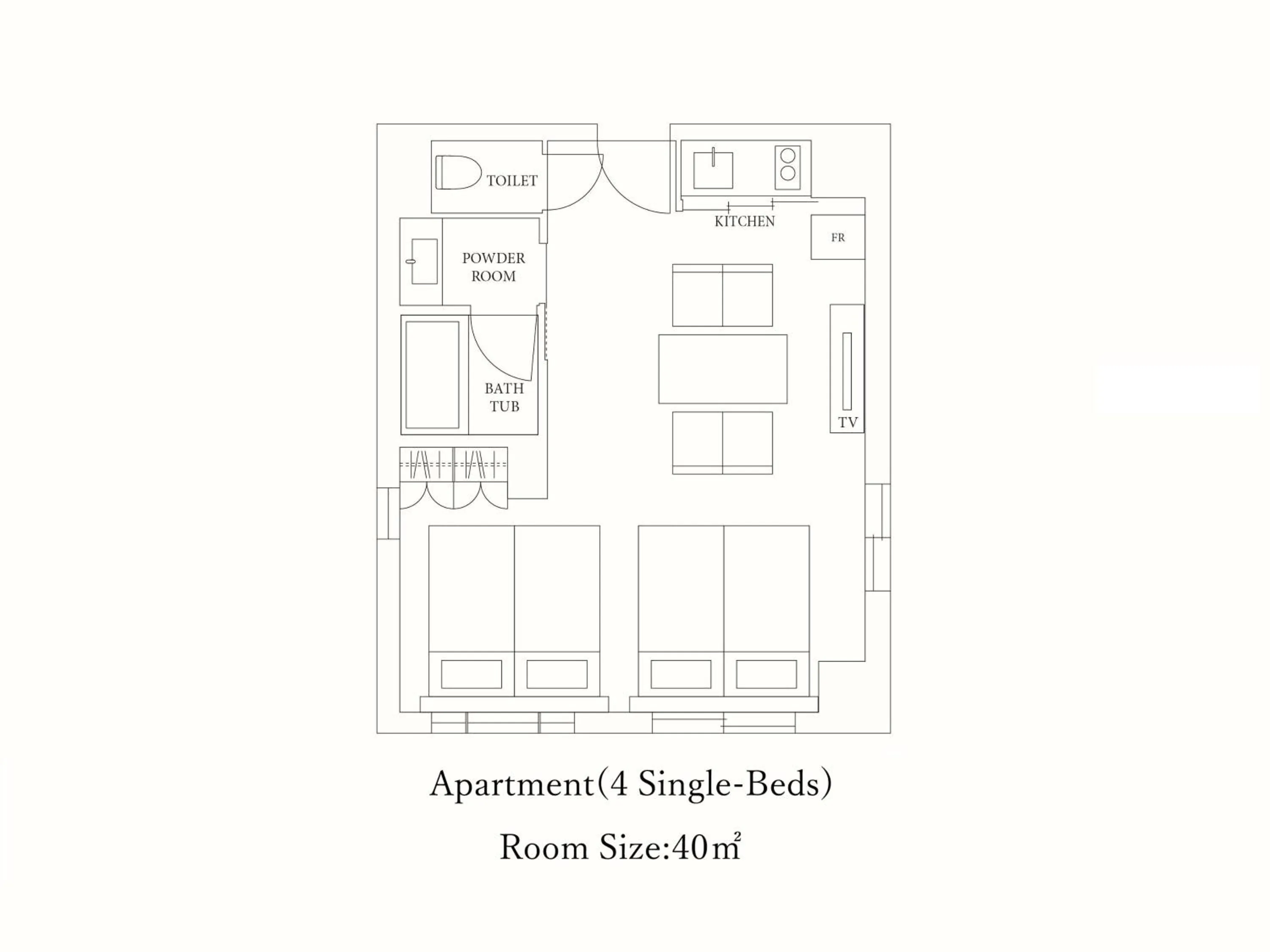 Floor plan in MIMARU Kyoto Nishinotoin Takatsuji