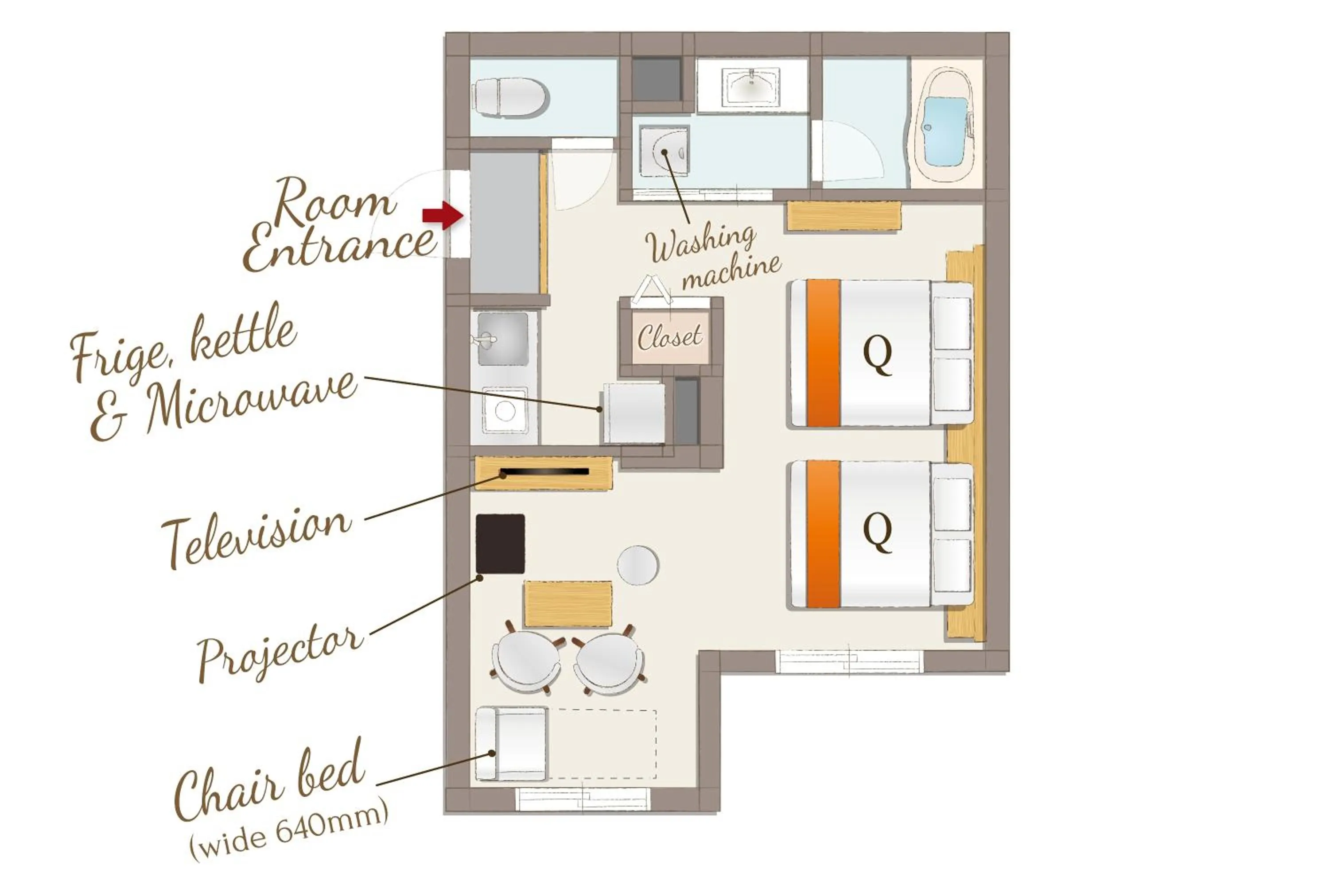 Floor plan in RESI STAY Gojozaka