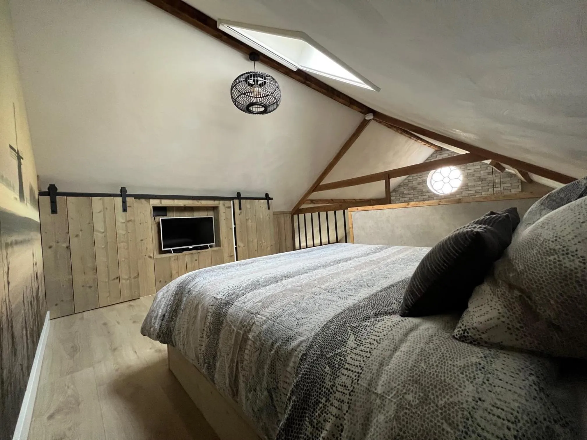 Bedroom, Bed in Gastenverblijf Rodenburg