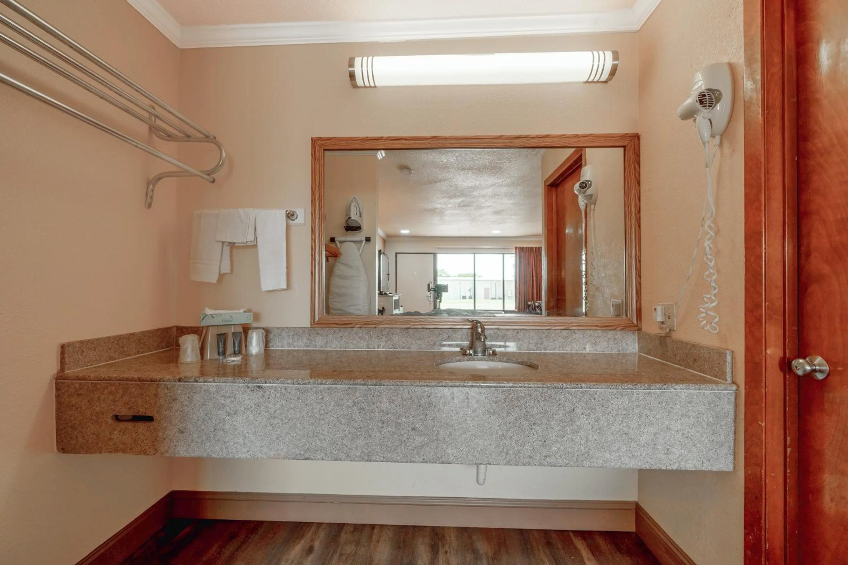 Bathroom in River Valley Motor Inn By OYO La Grange Texas