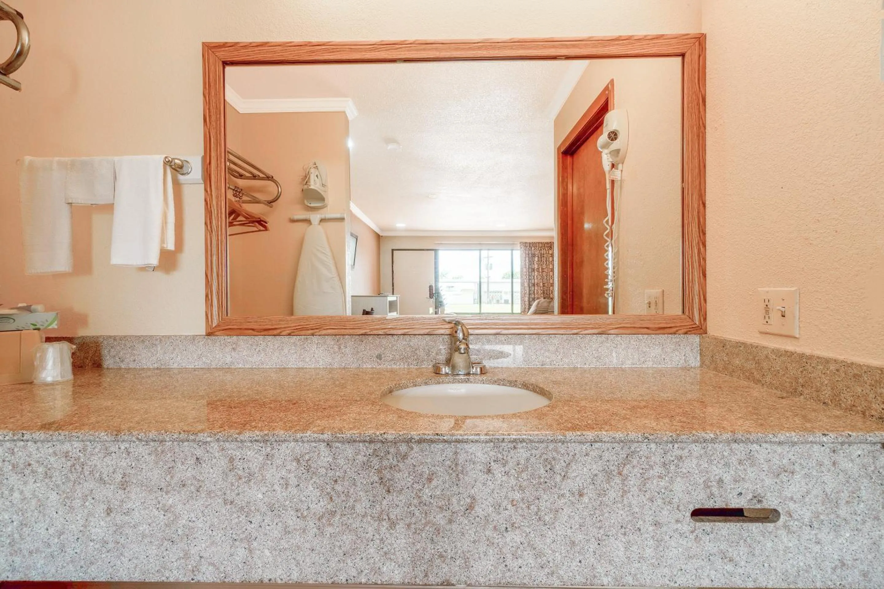 Bathroom in River Valley Motor Inn By OYO La Grange Texas