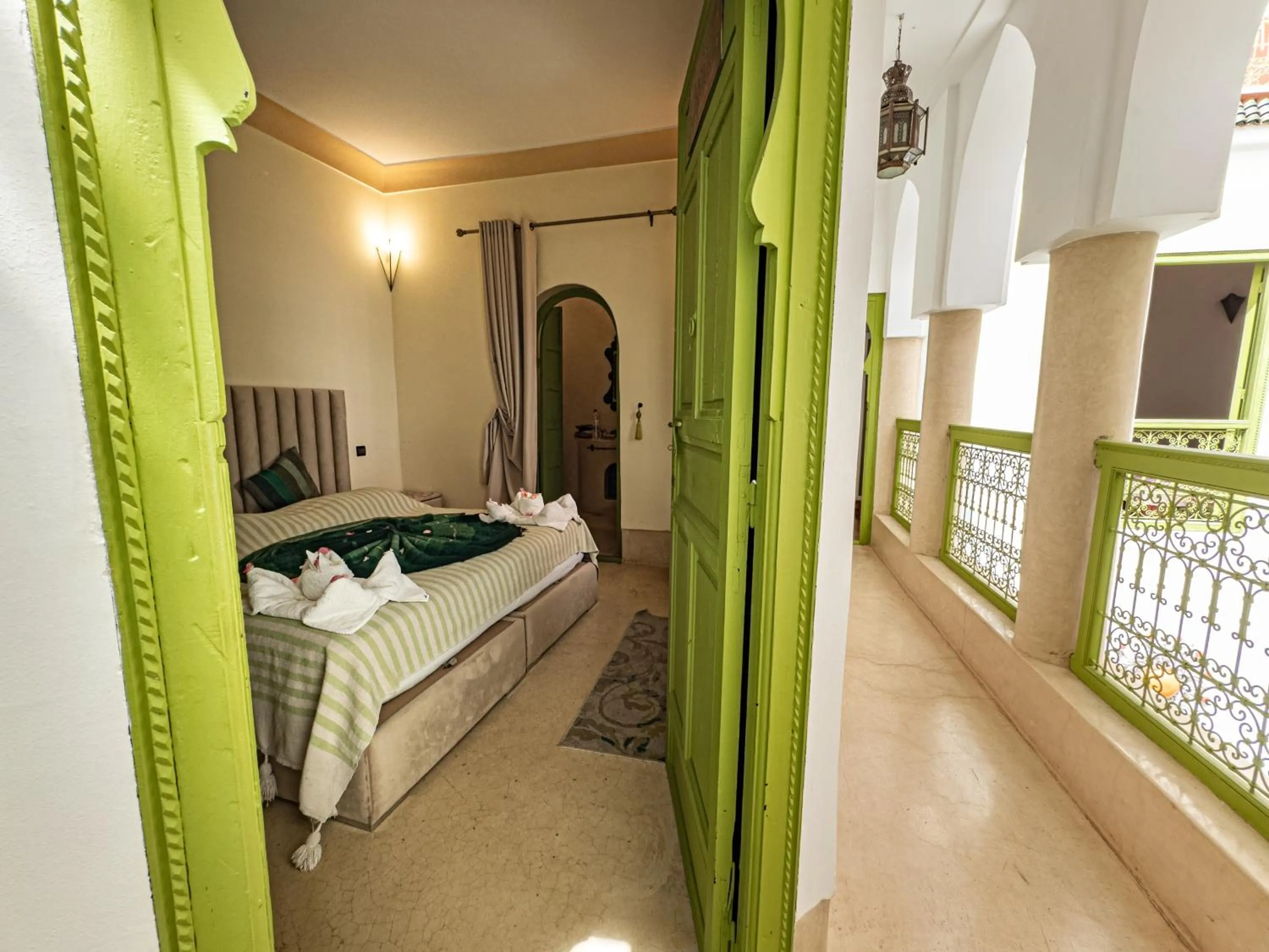 Bed in Riad Minorisa