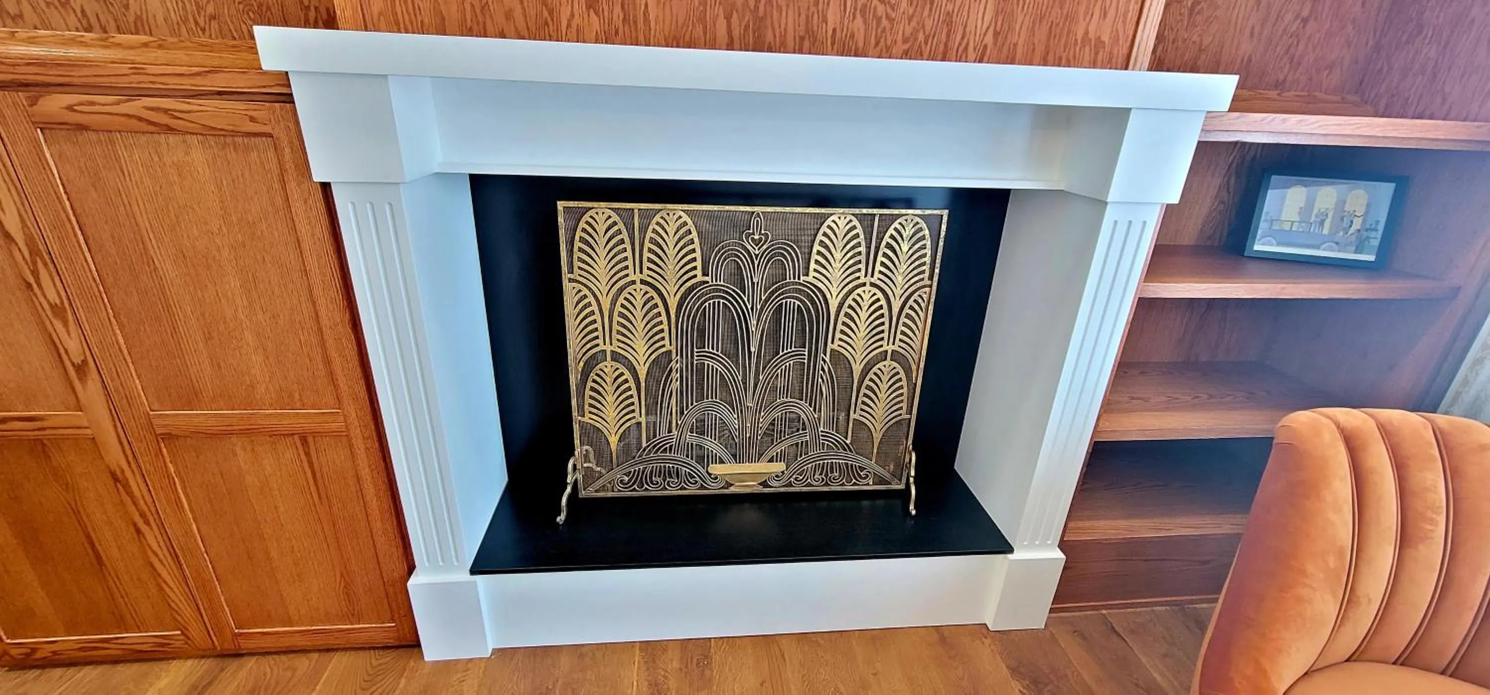 fireplace in Retro Inn at Mesa Verde