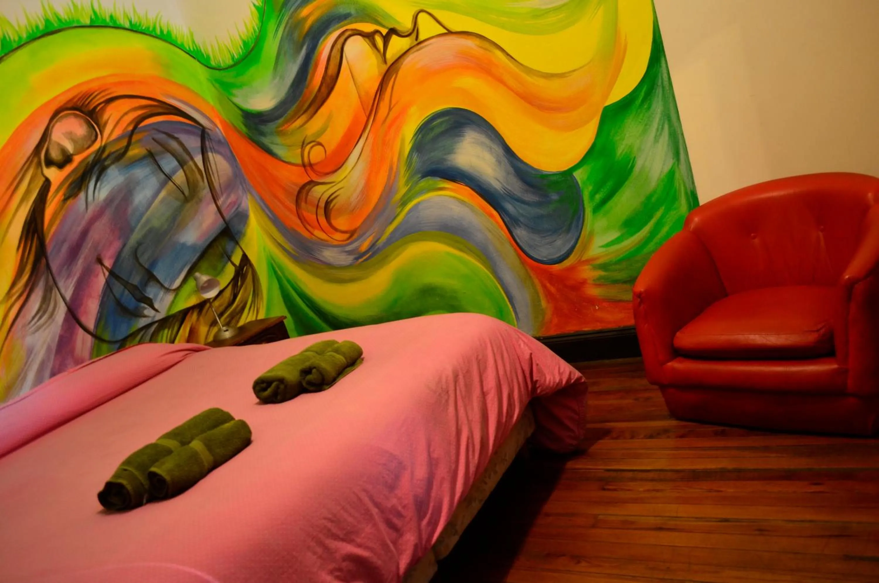 Decorative detail, Bed in Art Factory San Telmo