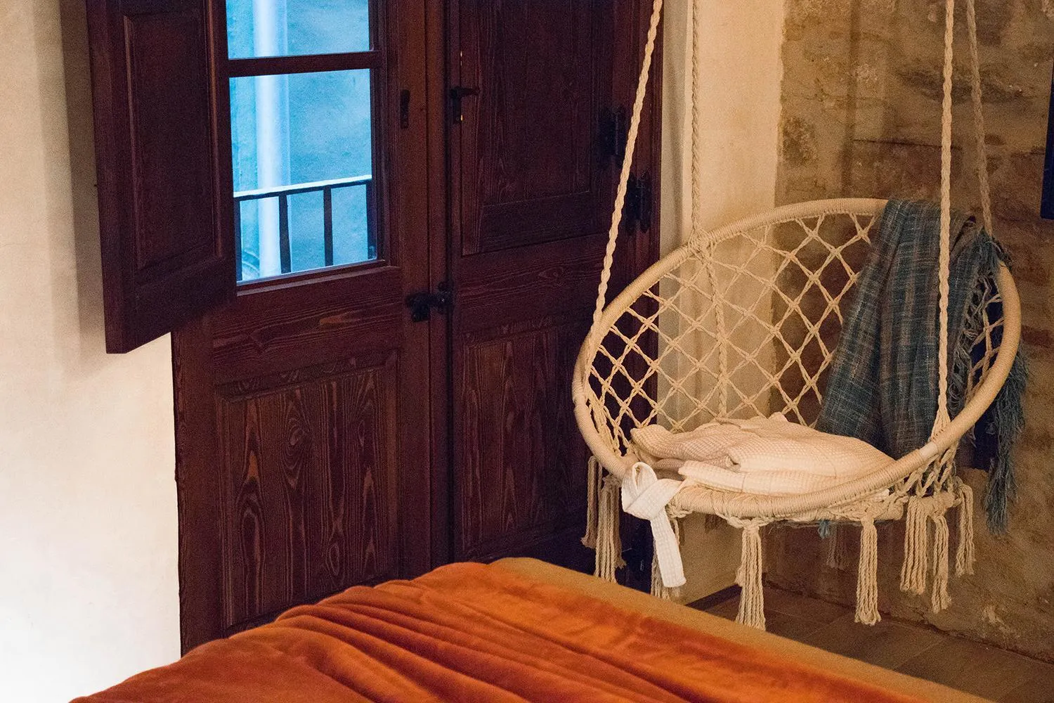 Decorative detail, Bed in Àmfores Boutique Guest House