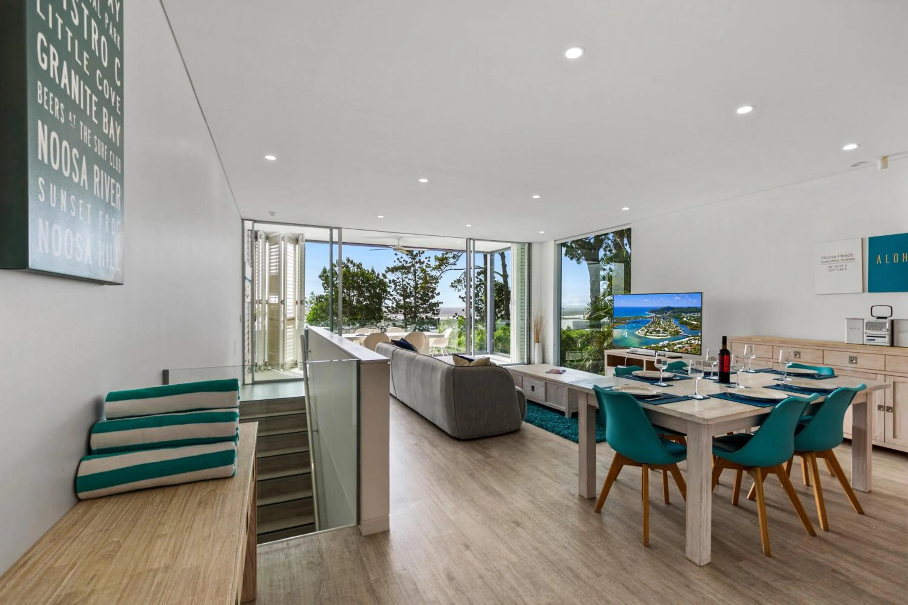 Dining area in The Rise Noosa