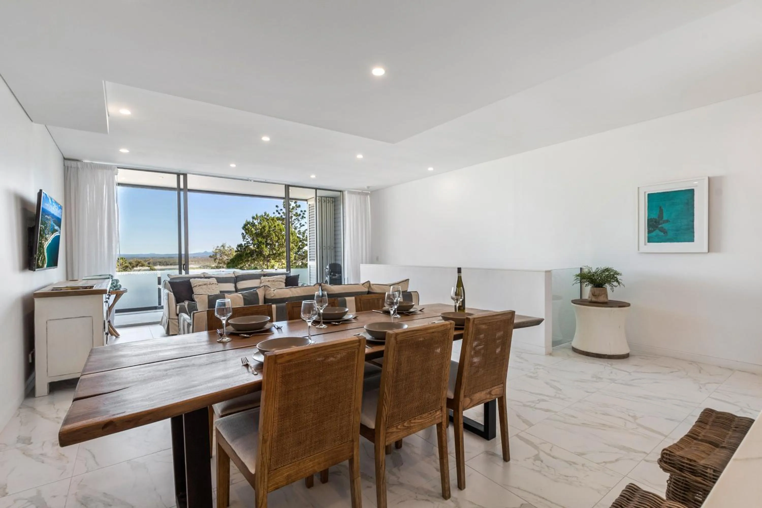 Dining area in The Rise Noosa