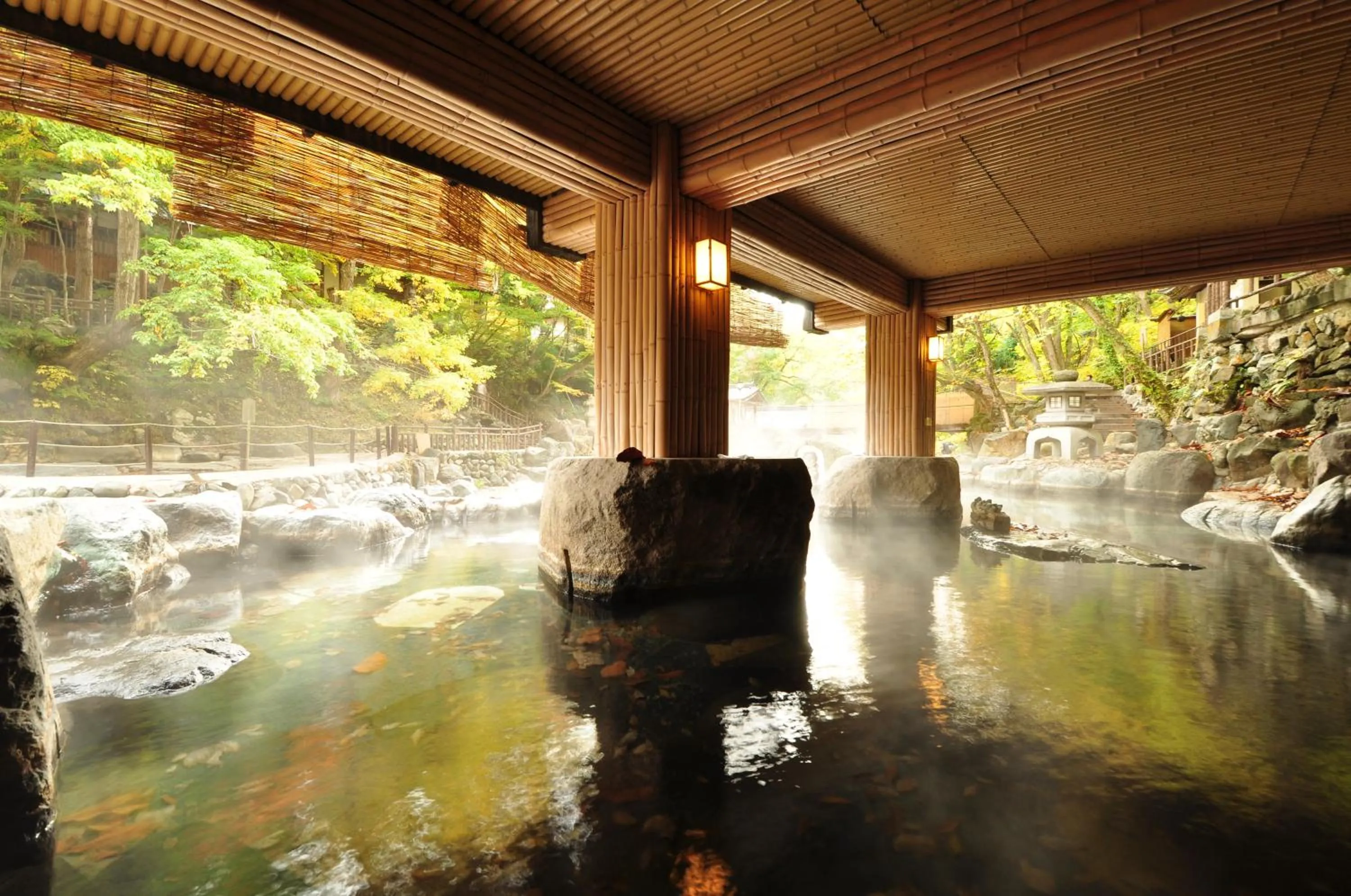 Hot Spring Bath in Takaragawa Onsen Ousenkaku