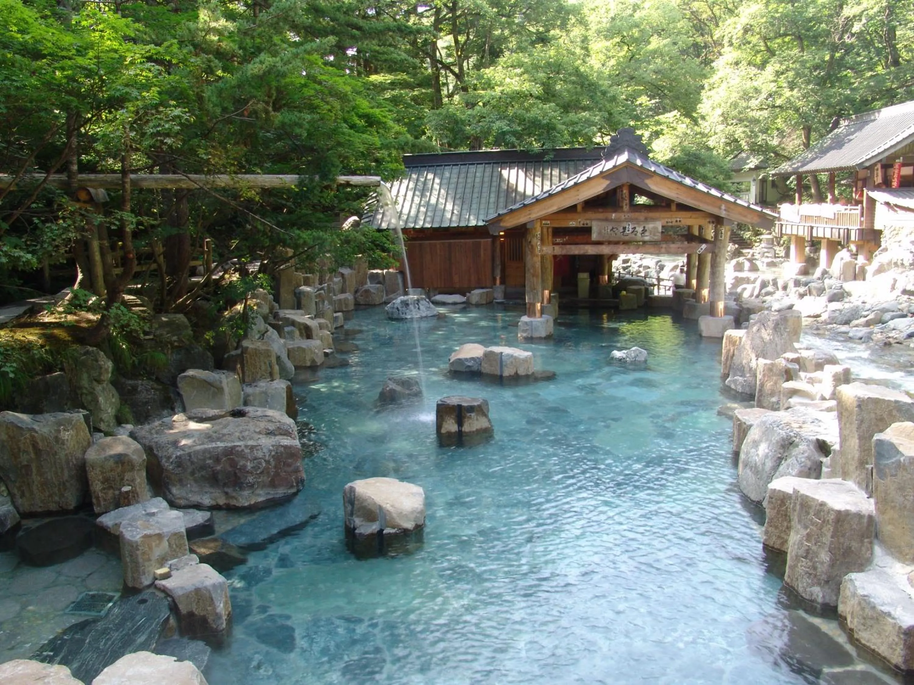 Hot Spring Bath in Takaragawa Onsen Ousenkaku