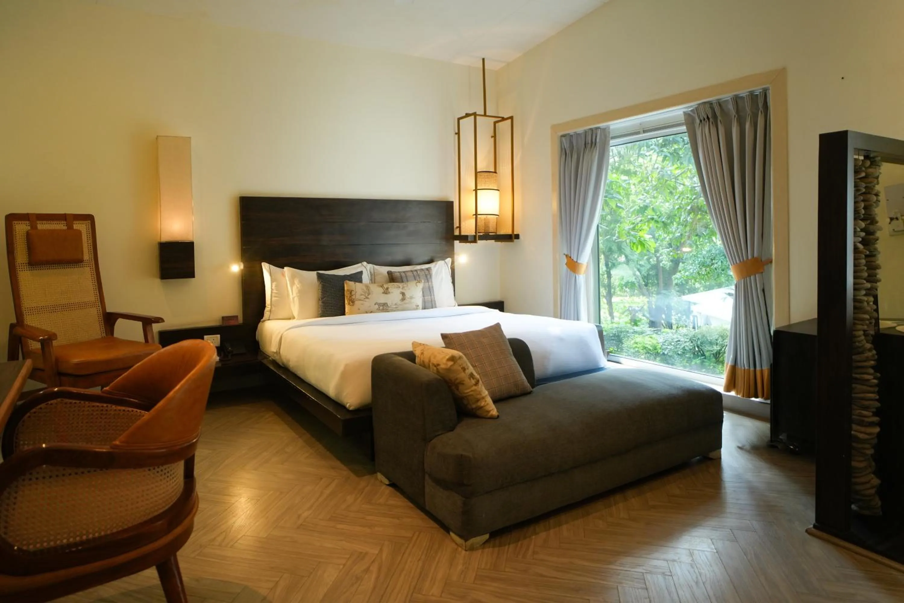 Seating area, Bed in The Solluna Resort