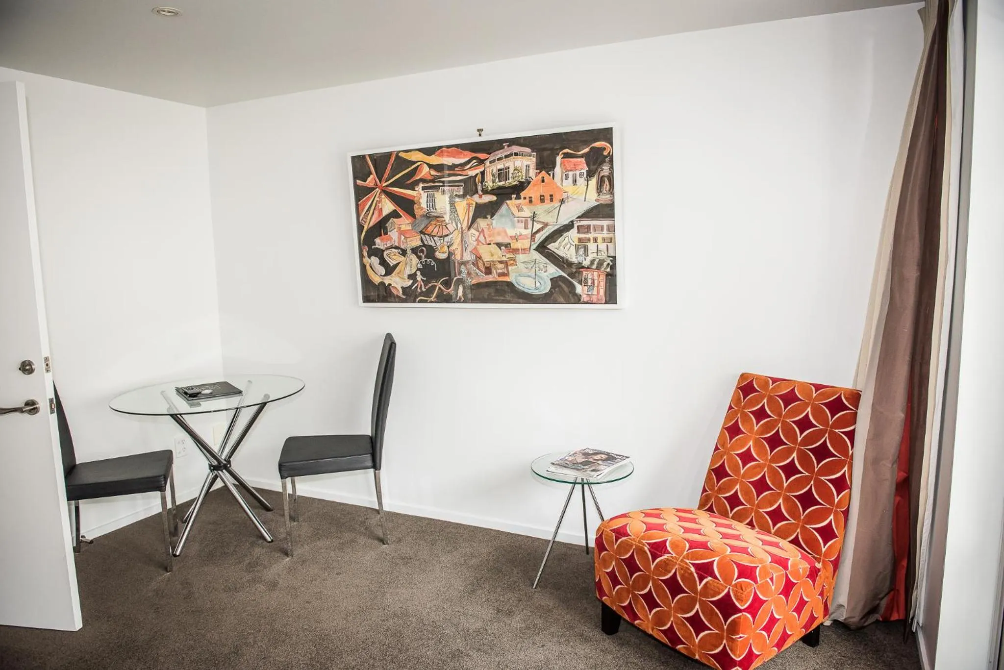 Seating area in The Grange Motel