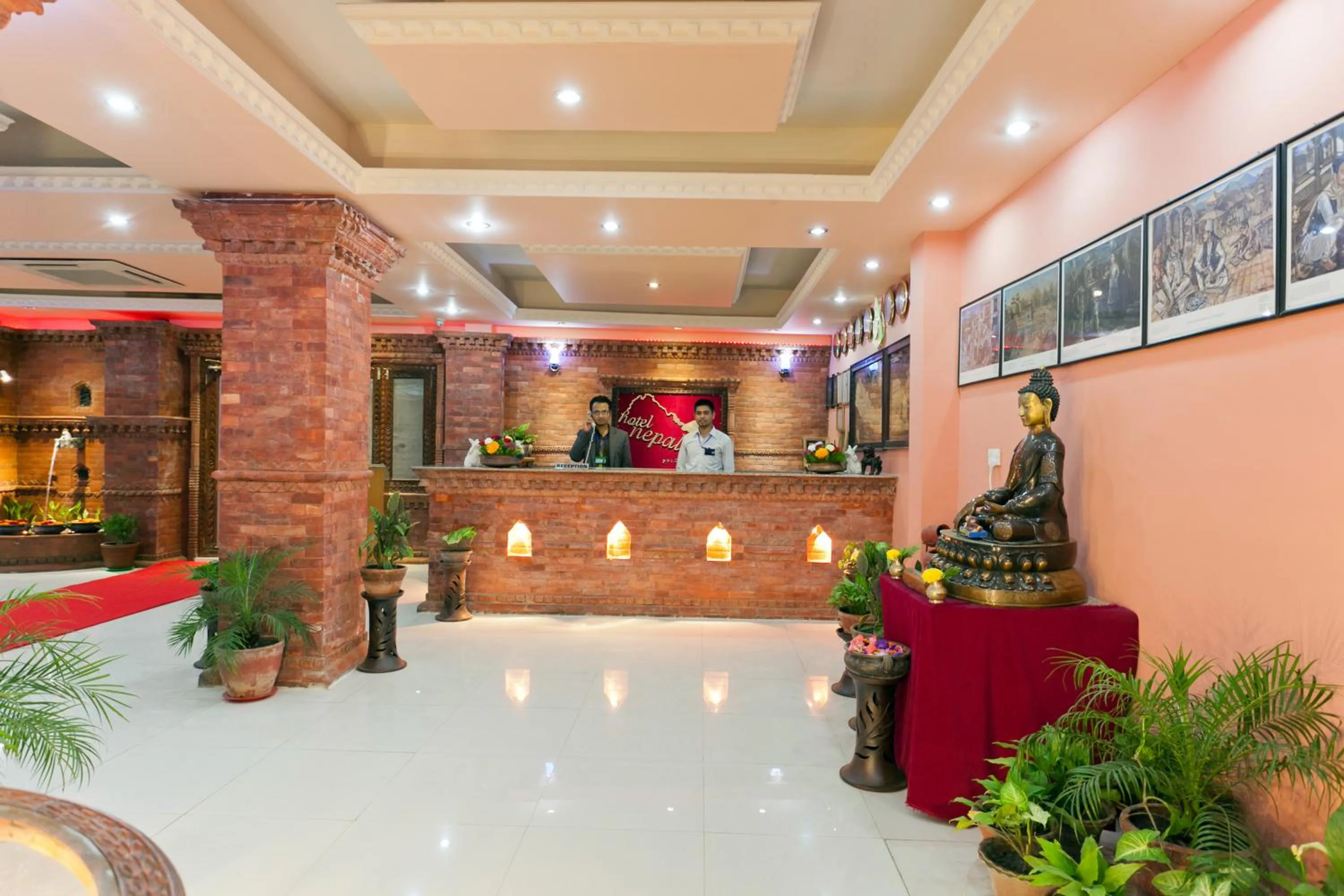 Lobby or reception in Hotel Nepalaya
