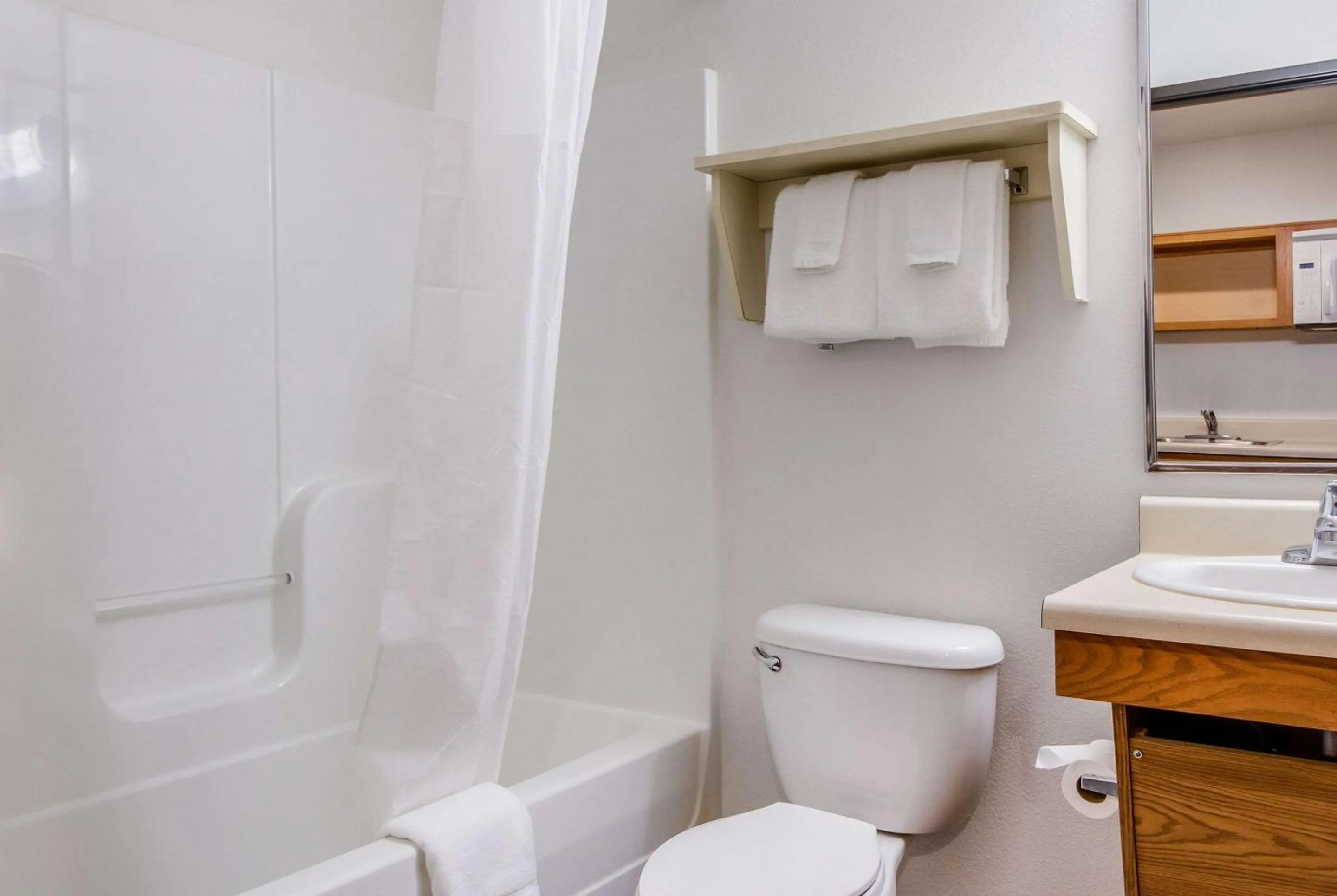 Bathroom in WoodSpring Suites Houston Baytown