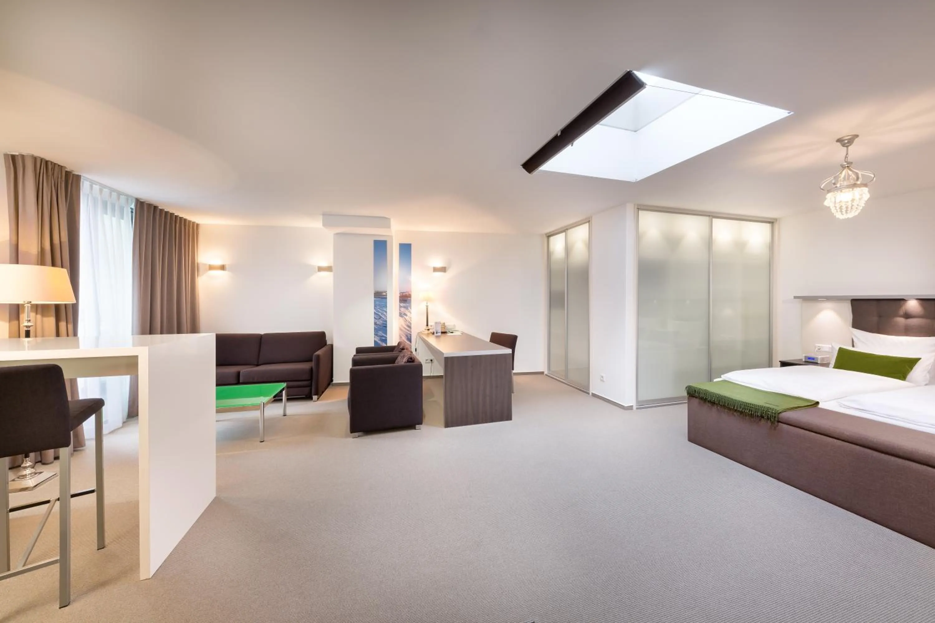 Photo of the whole room, Bed in Bergmann Boardinghouse Osnabrück